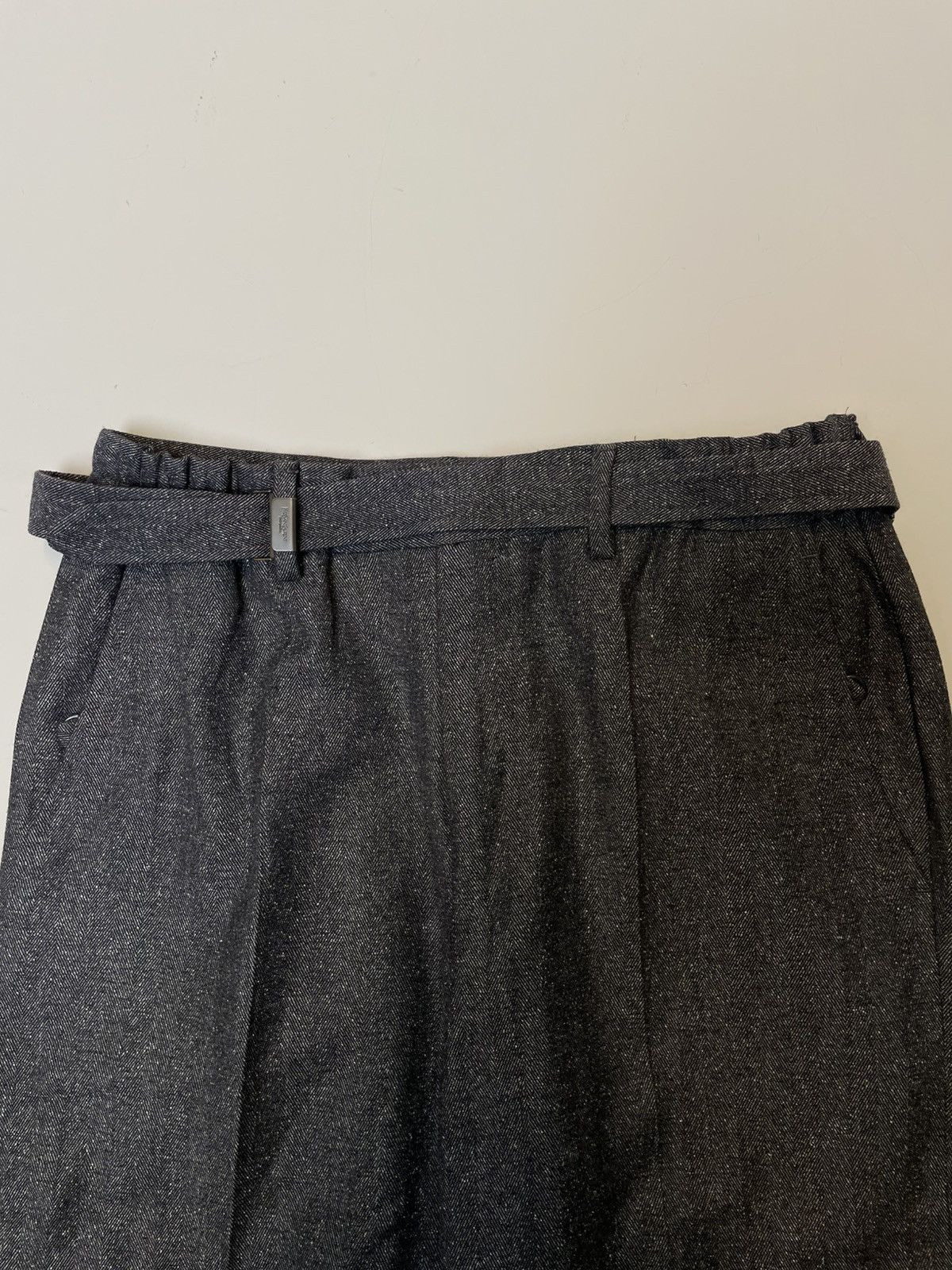Yves Saint Laurent YSL Rive Gauche by Tom Ford Belted Wide Leg Pants Size US 30 / EU 46 - 2 Thumbnail