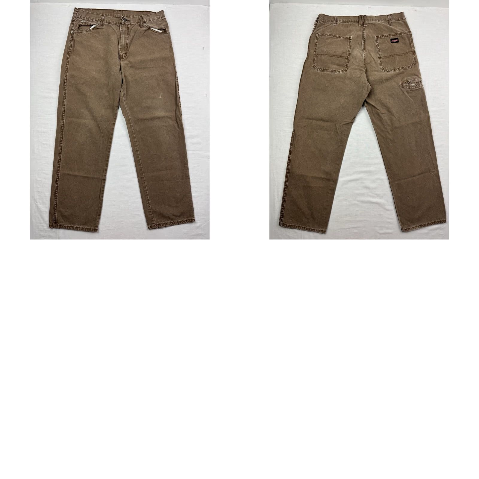 Dickies VINTAGE Dickies Pants Men's Canvas 36x30 Relaxed Fit Workwear Brown 1990s Punk Grunge Chino Shirt? Size US 36 / EU 52 - 10 Thumbnail