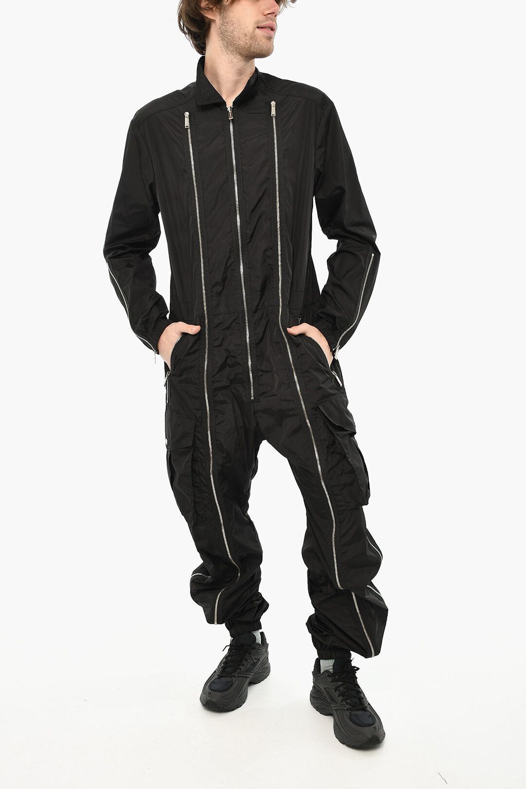 Nylon Tracksuit with Front Zips