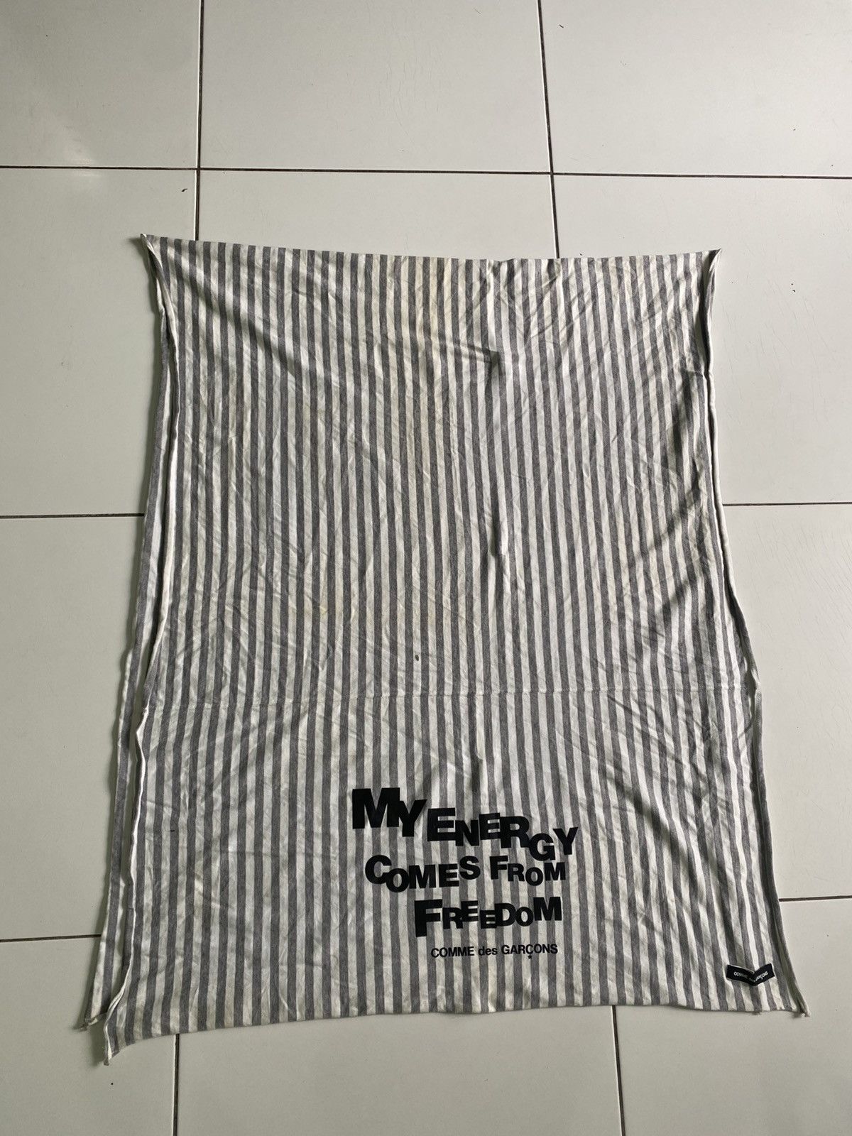 CDG by Comme des Garcons Printed Stripe Stole Grey white CDG CDG CDG Size ONE SIZE - 4 Thumbnail
