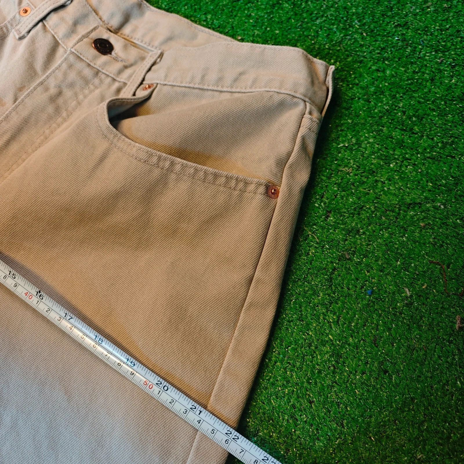 Levi's Vintage Clothing Vinatge Levi's 615 Jeans Mens 34x34 Beige straight 90s Size US 34 / EU 50 - 13 Thumbnail