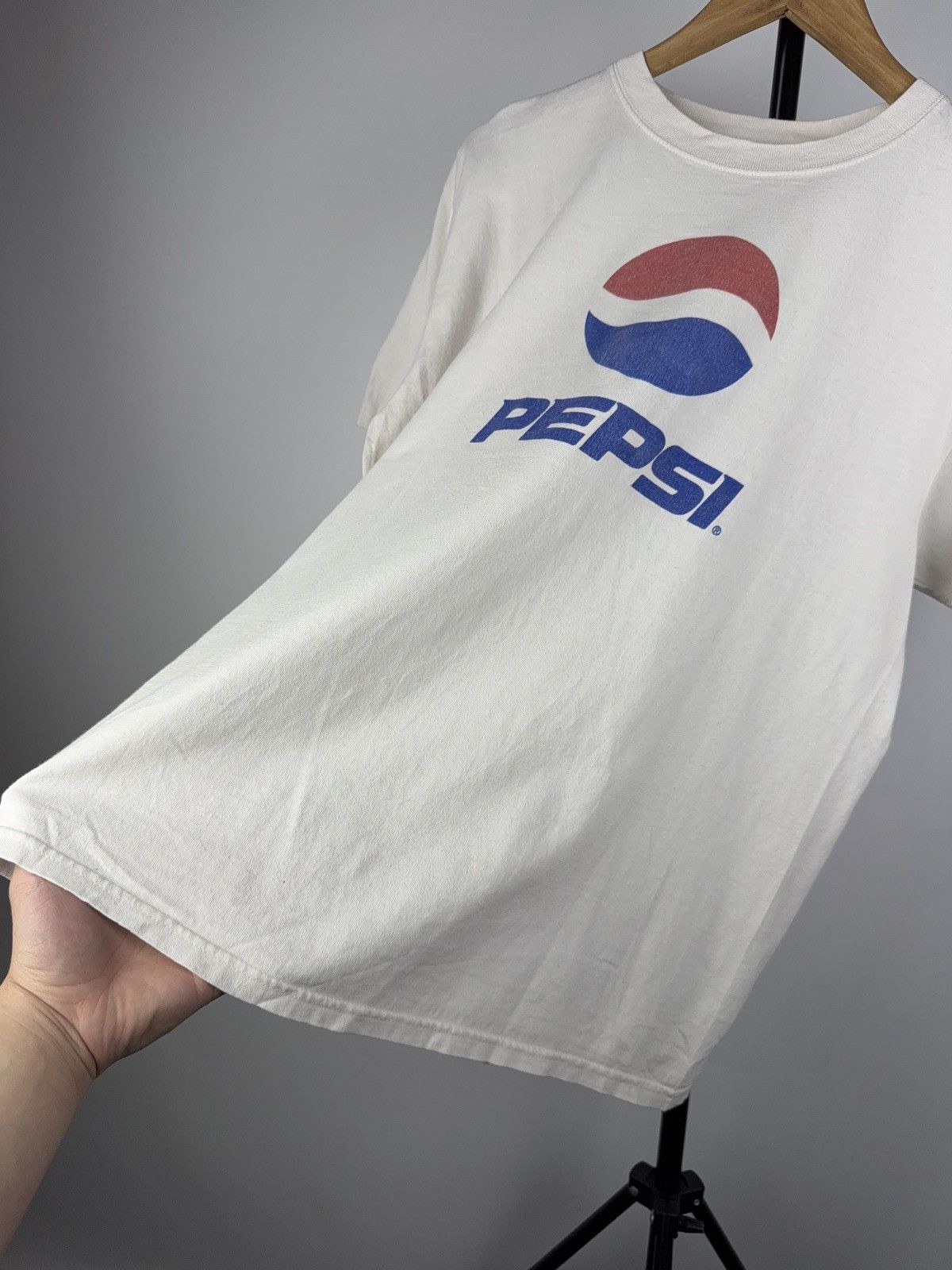 Pepsi × Vintage Rare 90s Vintage Pepsi Cola Logo Tee USA T Shirt Size US L / EU 52-54 / 3 - 4 Thumbnail