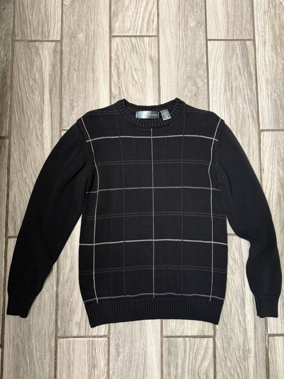 Oscar De La Renta Oscar De La Renta Men’s Crewneck Sweater Black/Grey Size US M / EU 48-50 / 2 - 1 Thumbnail