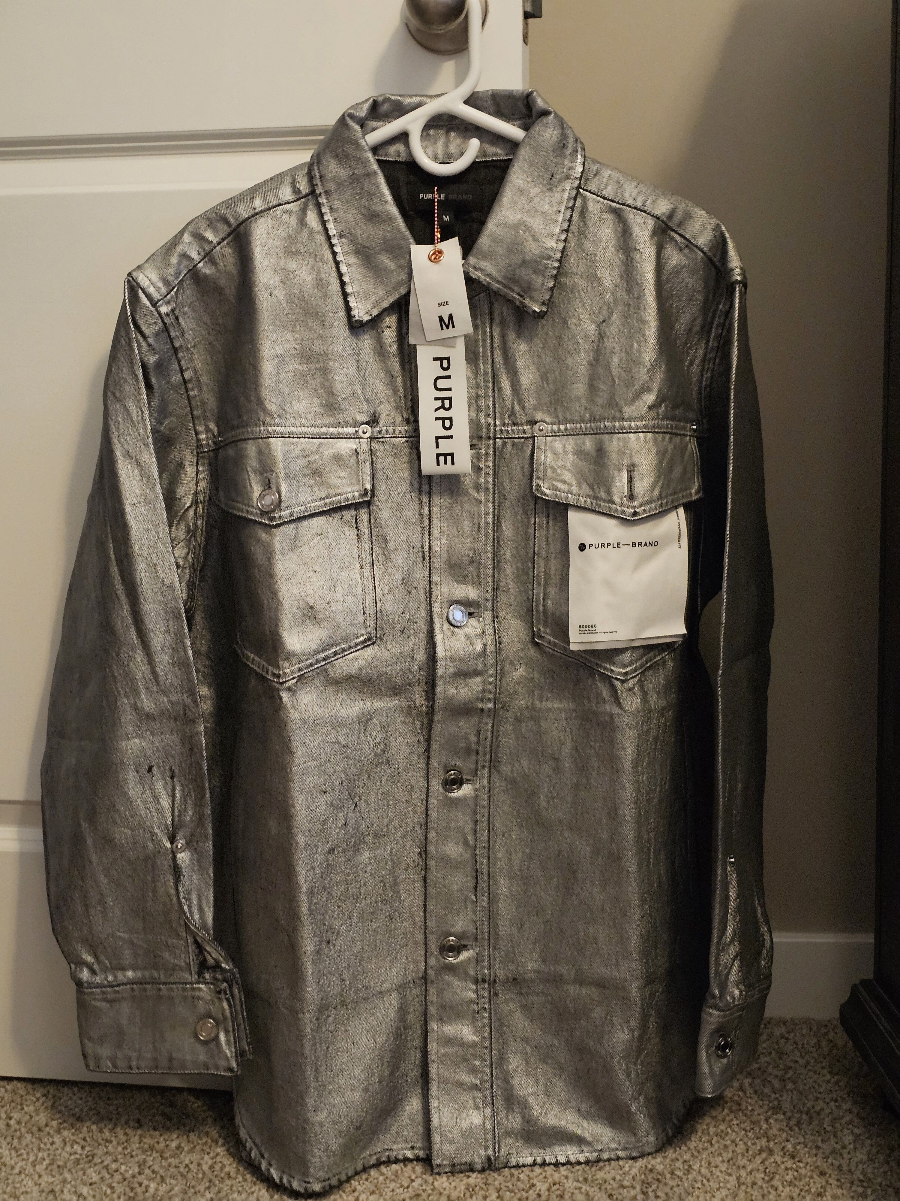 Purple Brand Purple Mens oversized Buttondown Long-sleeve Shirt Size US M / EU 48-50 / 2 - 3 Thumbnail