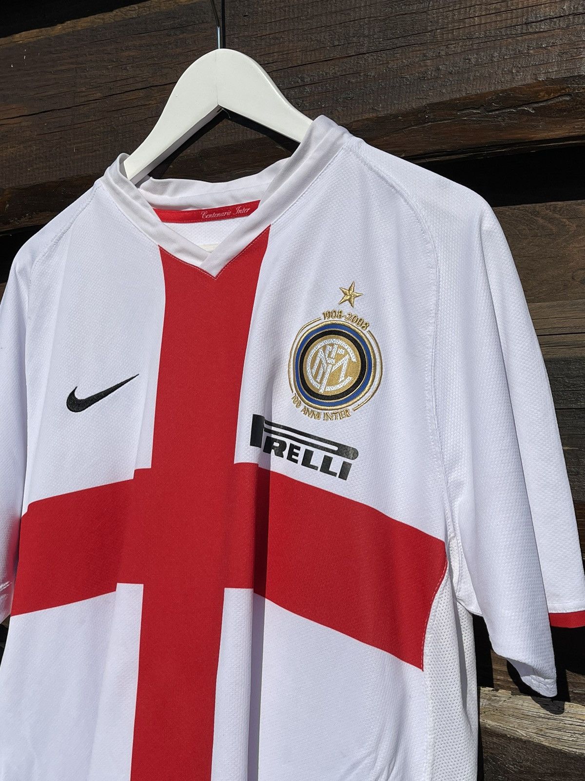 Nike × Vintage 2008 Nike Inter 100 year anni vintage cross soccer jersey Size US XL / EU 56 / 4 - 4 Thumbnail