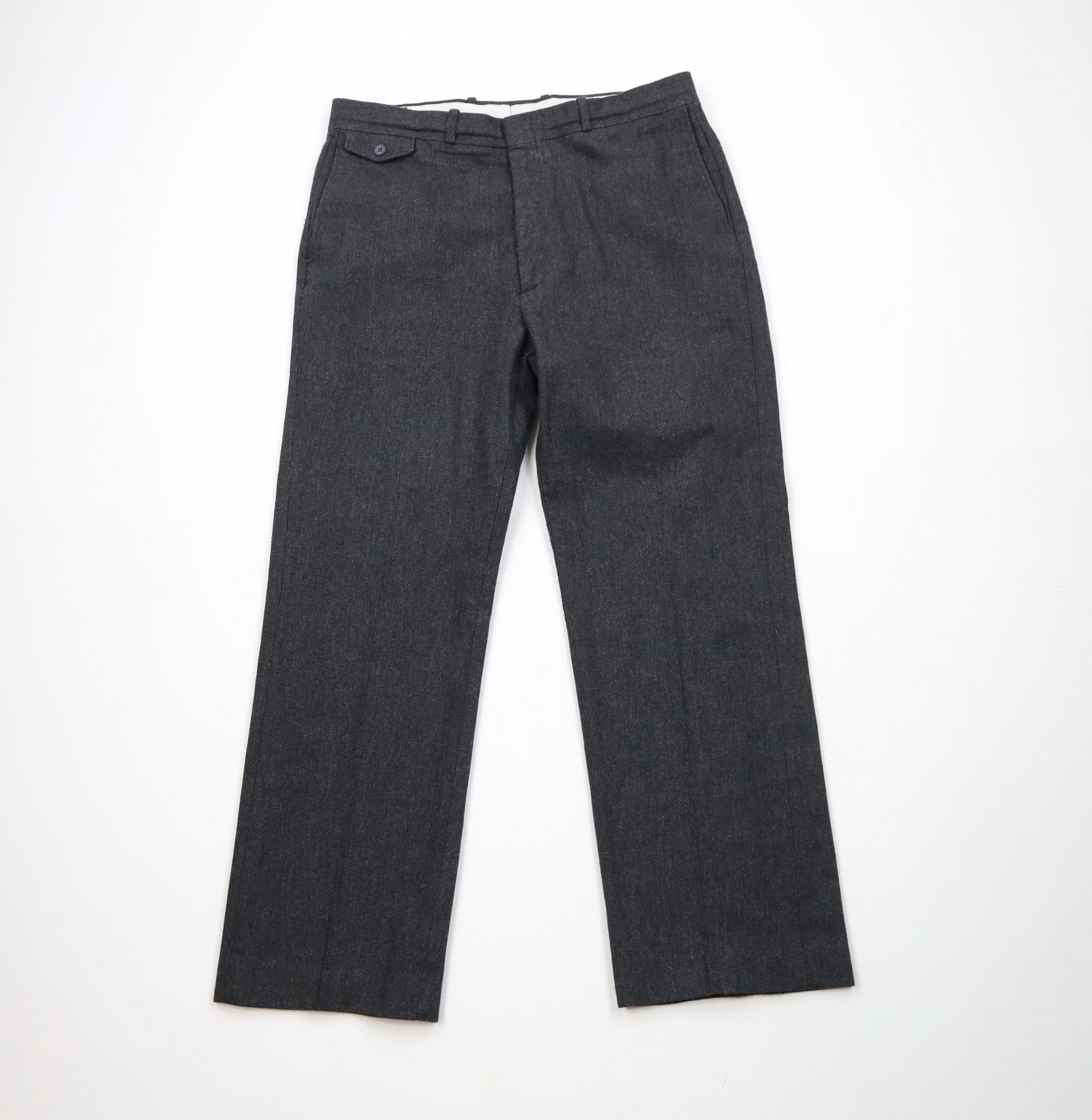 Vintage Vintage 70s Streetwear Flared Wide Leg Chino Pants Dark Gray Size US 34 / EU 50 - 1 Thumbnail
