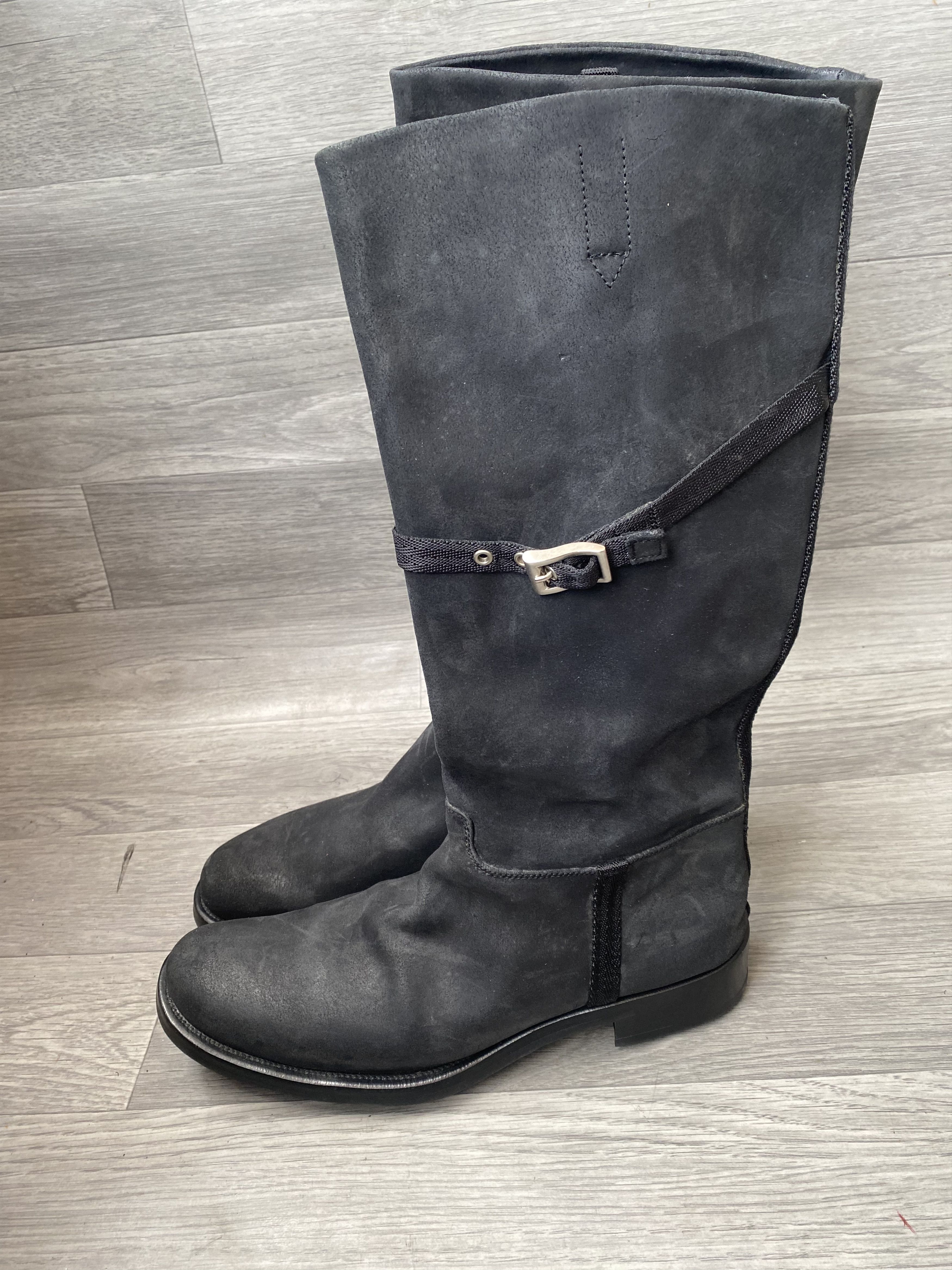 Prada Prada black suede tall riding boots sz 41 Size US 10.5 / IT 40.5 - 3 Thumbnail