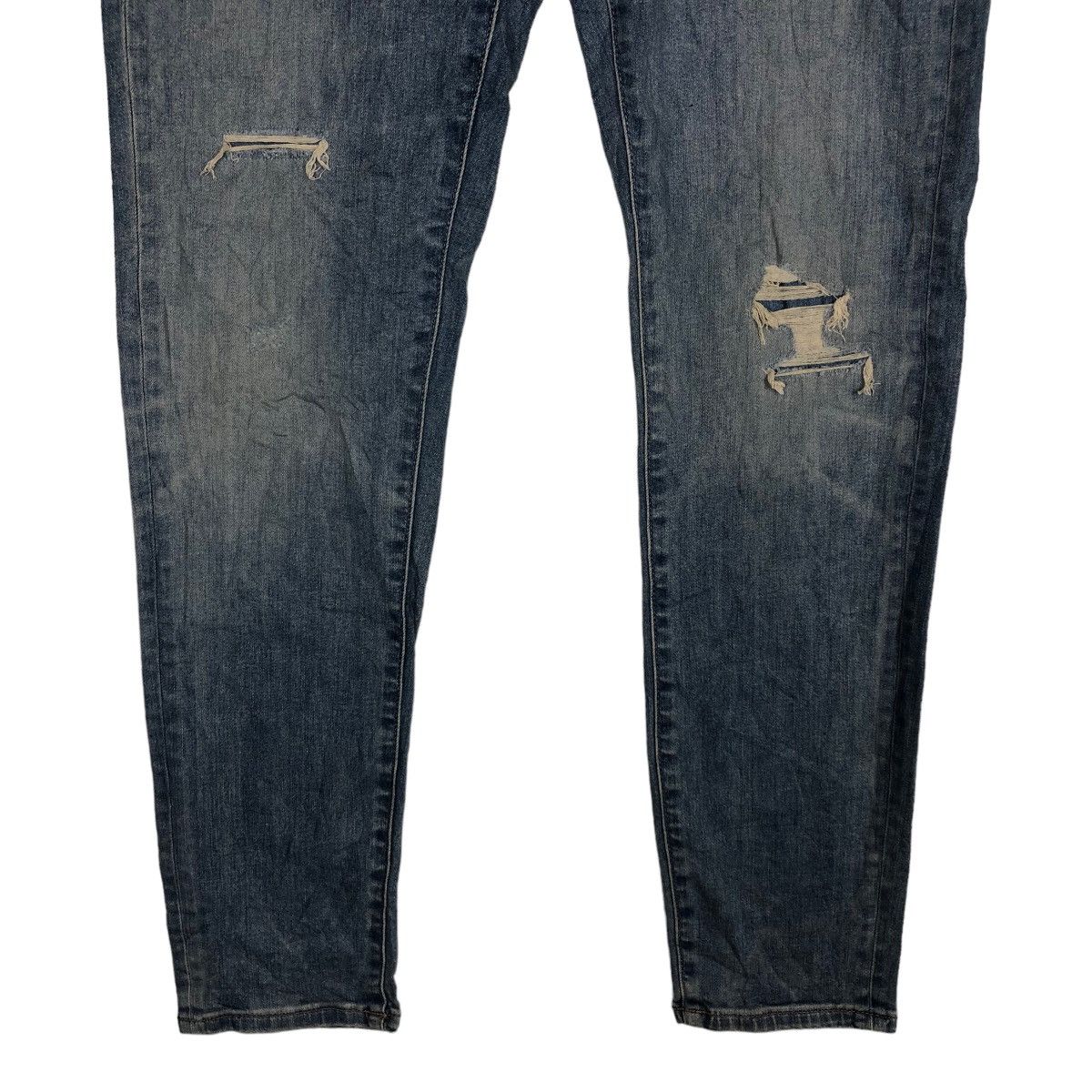 Japanese Brand 🔥PUNK DESIGN DISTRESSED DENIM UNIQLO JEANS JAPAN MADE Size US 28 / EU 44 - 6 Thumbnail