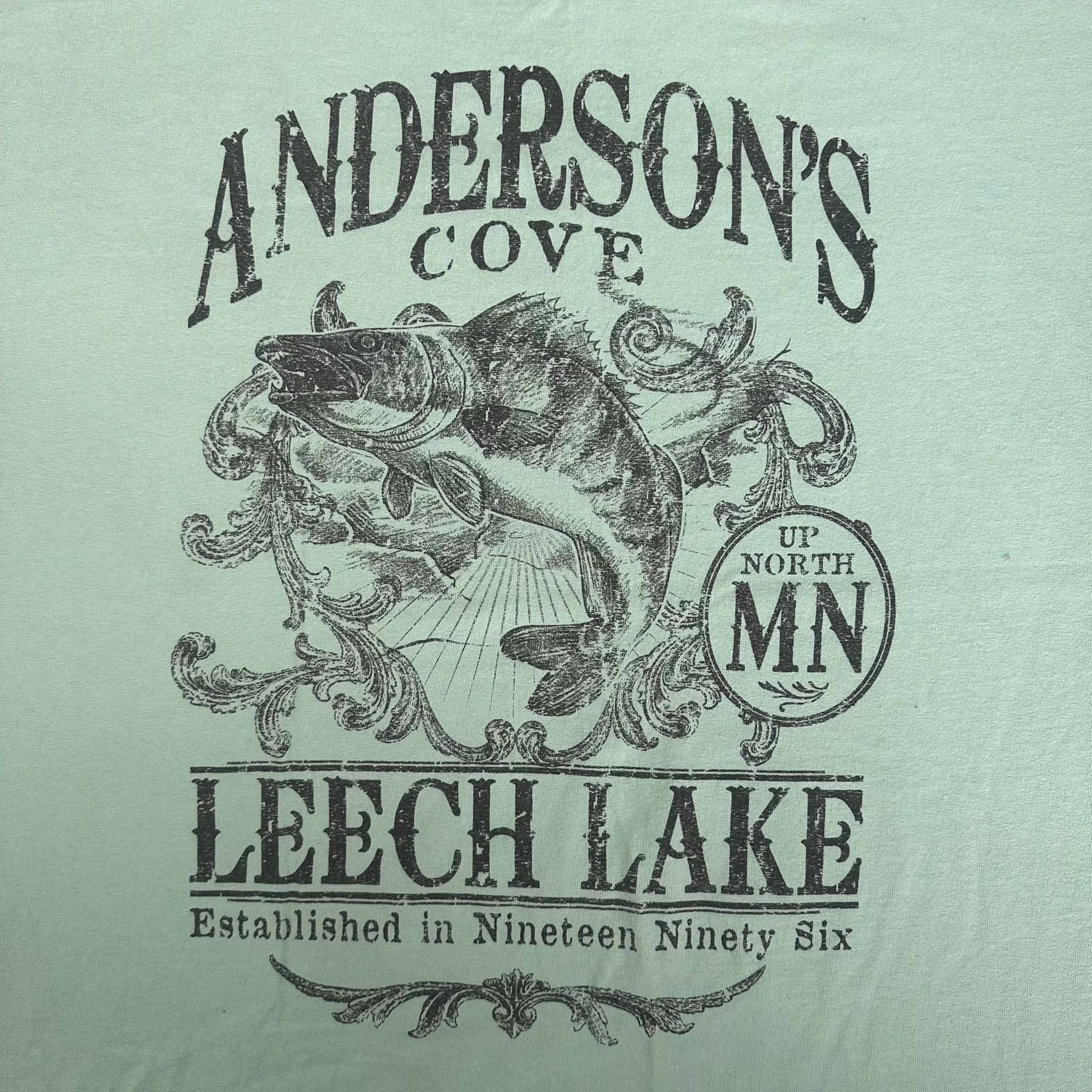 Vintage Vintage Y2K Minnesota Fishing T-Shirt Mint Green Leech Lake Size US XXL / EU 58 / 5 - 2 Thumbnail