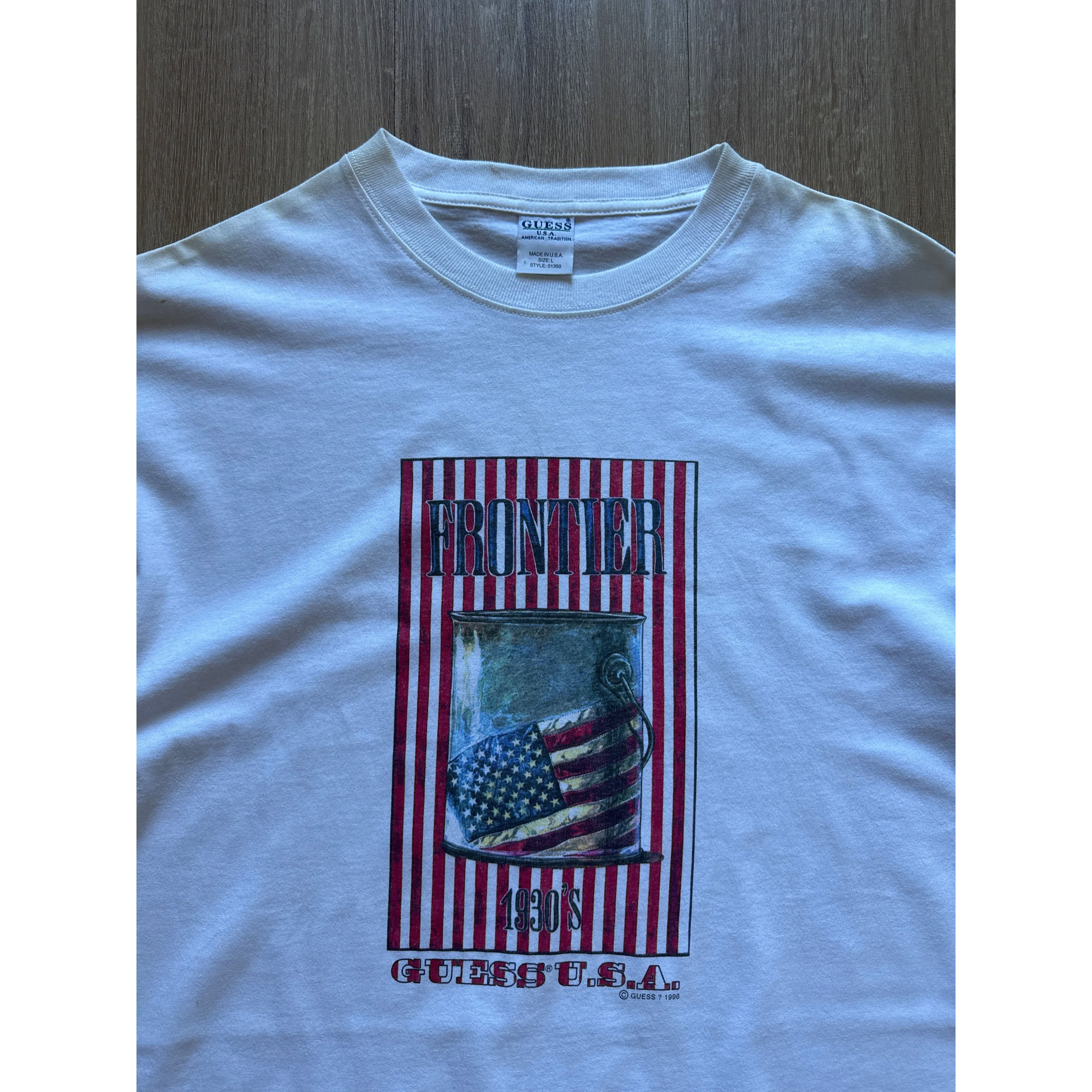 Other Vintage 1996 Guess Frontier 1930s USA Tee Size US L / EU 52-54 / 3 - 2 Thumbnail