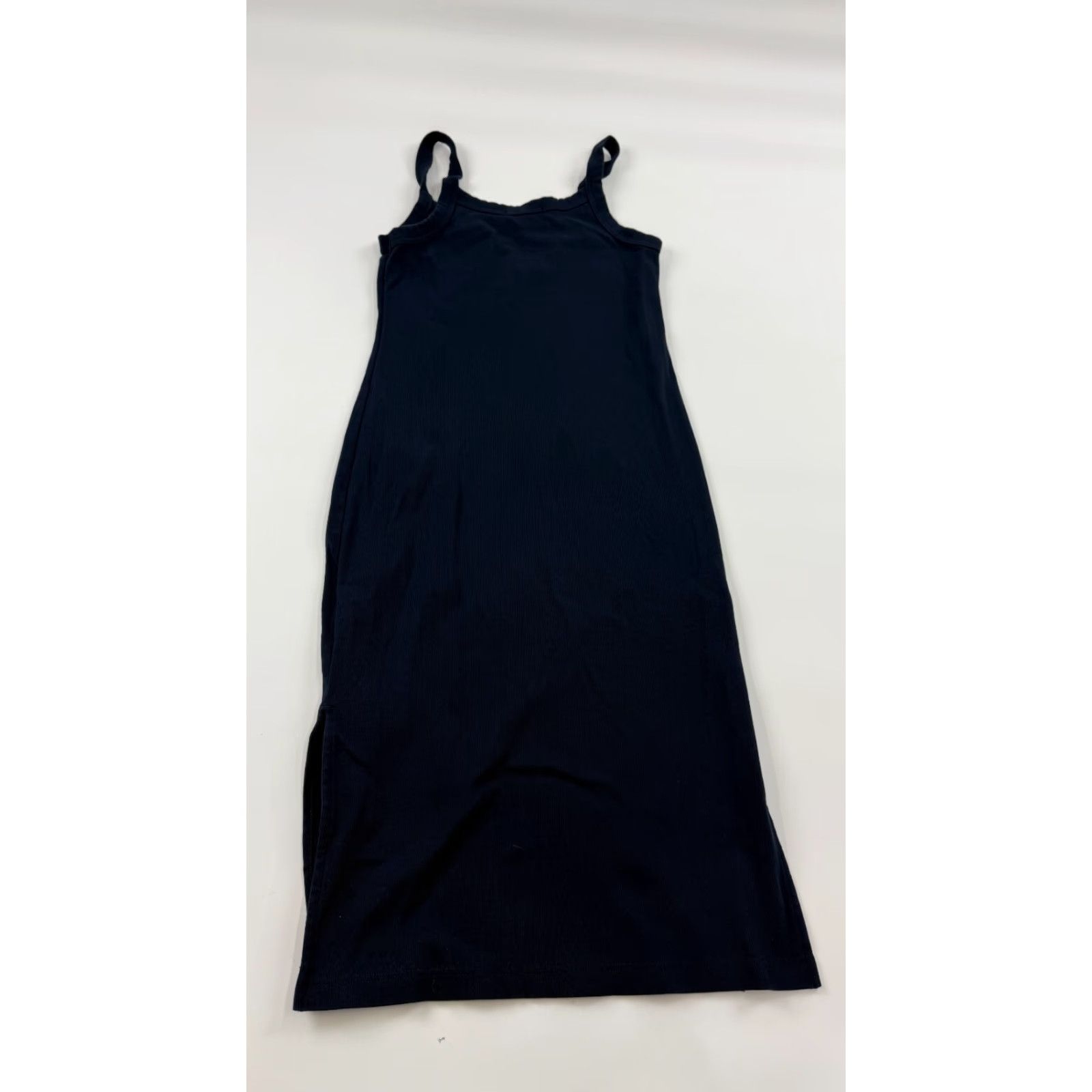 Banana Republic Banana Republic Women's Small Blue Ribbed Tank Dress Sleeveless Square Neck Pullover Casual Summer Outdoor Size S / US 4 / IT 40 - 5 Thumbnail