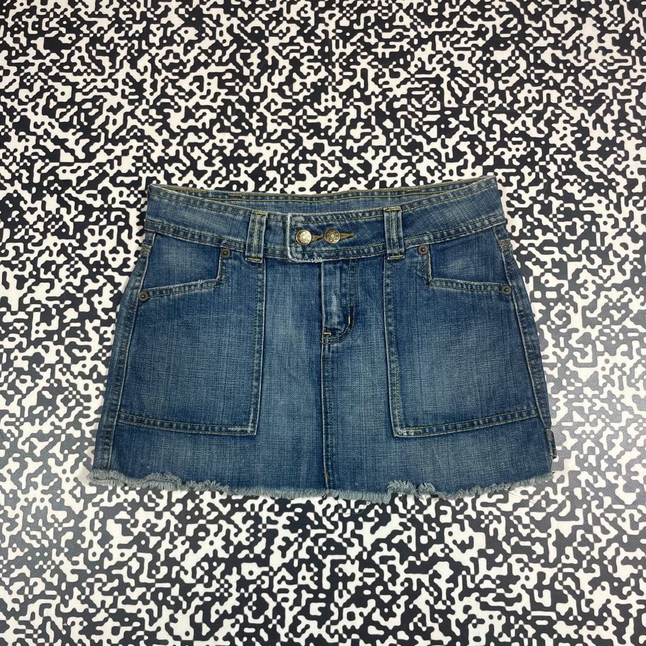 Japanese Brand Vintage Y2K Japanese Style Carpenter Denim Mini Skirt Size 27" / US 4 / IT 40 - 4 Thumbnail