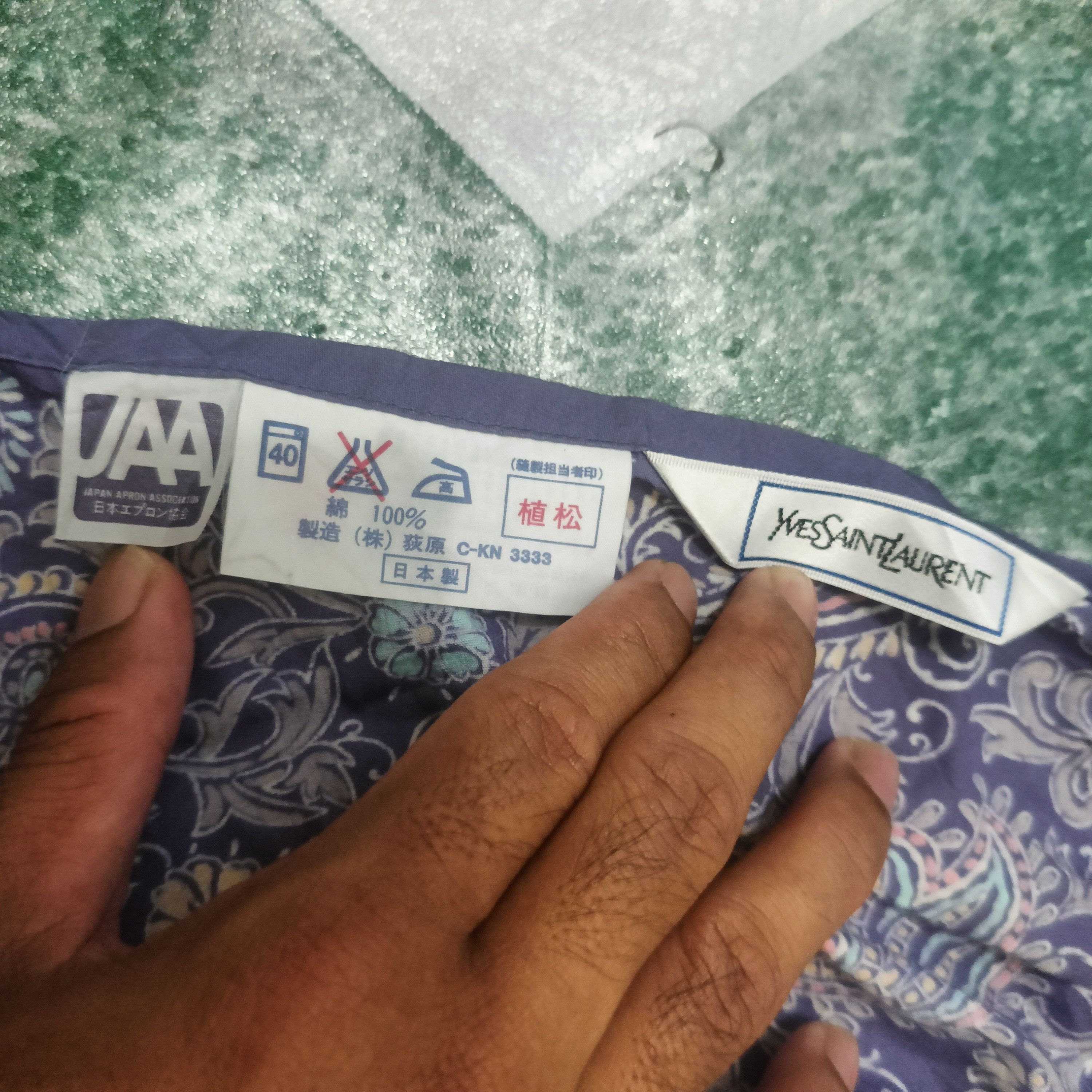 Saint Laurent Paris Rare Vtg YvesSaintLaurent YSL Apron Bandana Design Size ONE SIZE - 8 Thumbnail