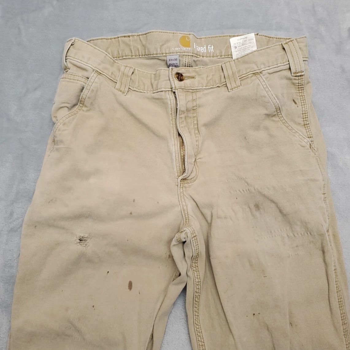 Carhartt Carhartt Pants Mens 32x32 Brown Twill Relaxed Cargo Stretch Comfort Work 102291 Size US 32 / EU 48 - 3 Thumbnail