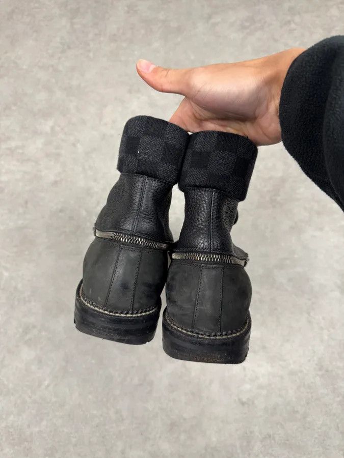 Louis Vuitton Louis Vuitton Monogrammed Detachable High Black Leather Combat Boots Size US 11.5 / EU 44-45 - 6 Thumbnail