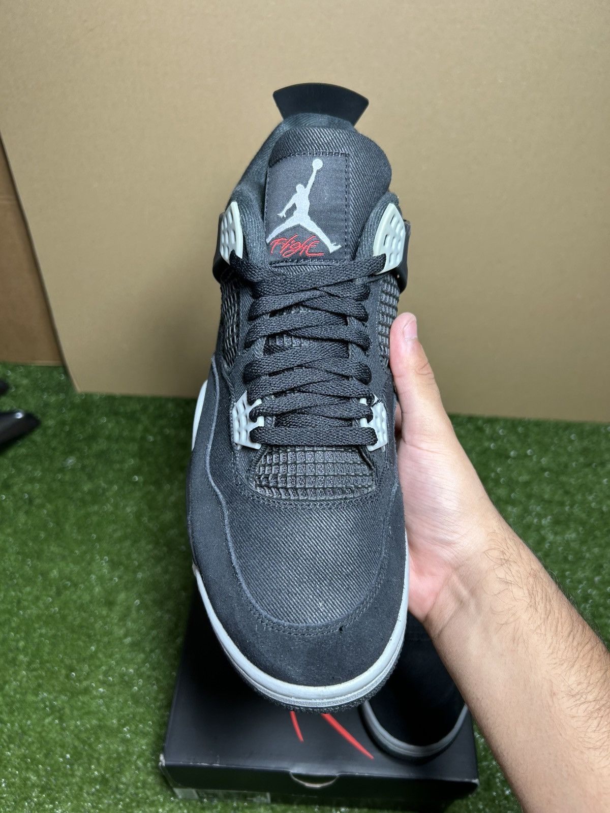 Jordan Brand Jordan 4 Black Canvas Size US 11 / EU 44 - 6 Thumbnail