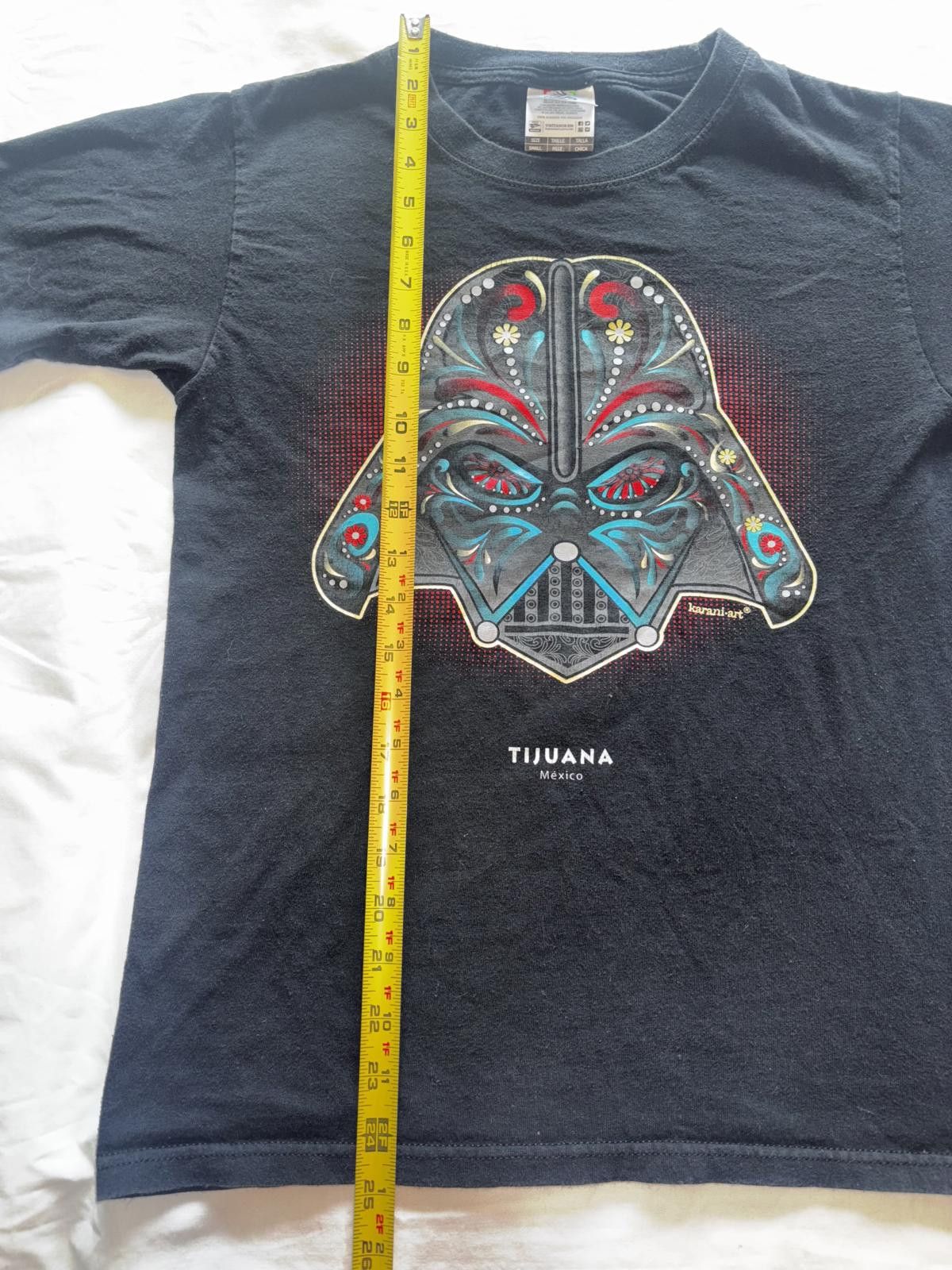 Designer Retro Darth Vader Small Graphic - Karani-Art Black T-Shirt Size US S / EU 44-46 / 1 - 5 Thumbnail