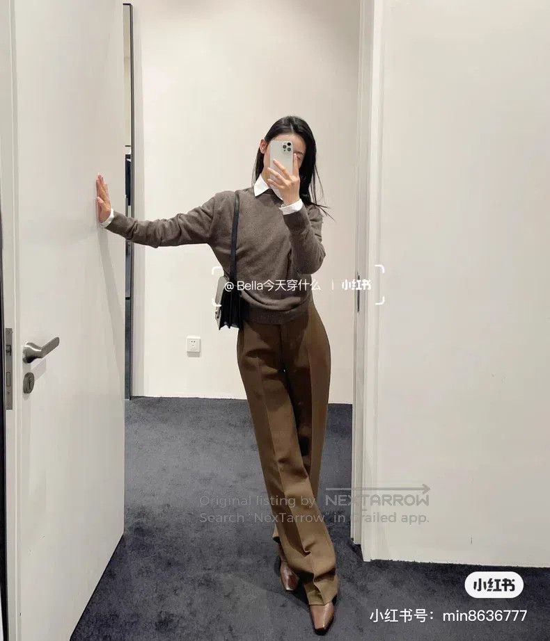 The Row The Row size 2 Brown straight-leg trousers Size 22" - 7 Thumbnail
