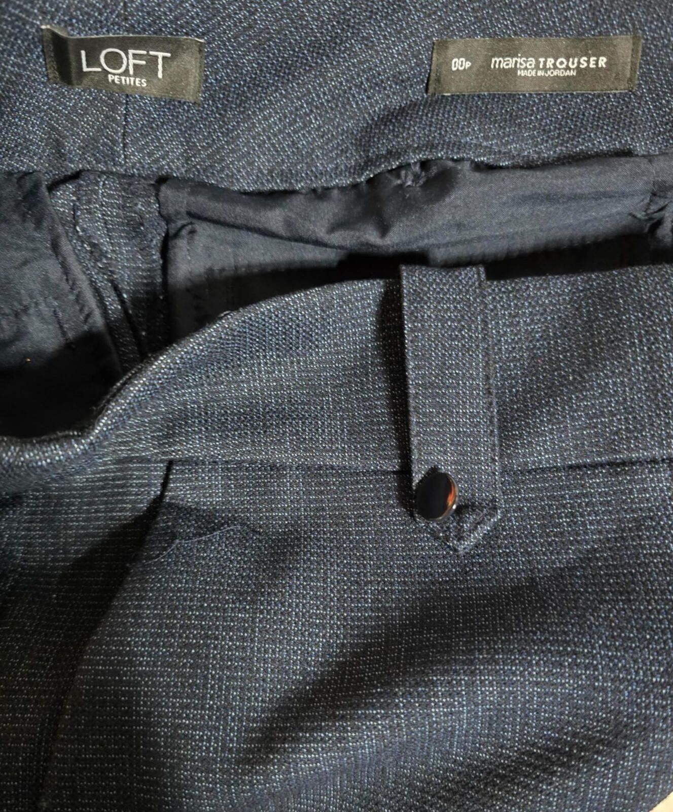 Other Loft Petite's Navy Blue Tweed Trousers Size 00P Size 24" / US 00 / IT 34 - 5 Thumbnail