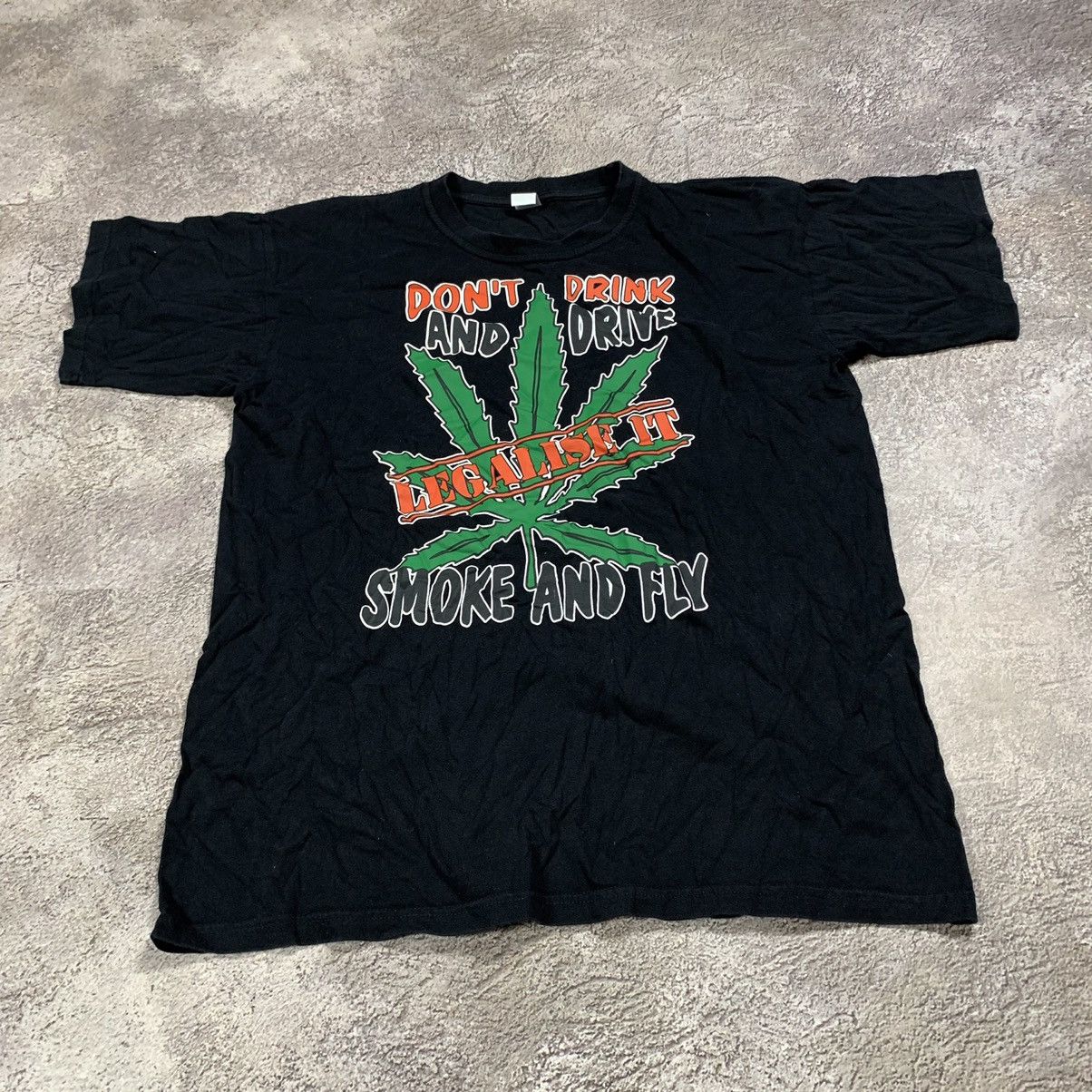 Band Tees vintage y2k humor tee weed drugs crack smoke abstract 90s Size US L / EU 52-54 / 3 - 3 Thumbnail