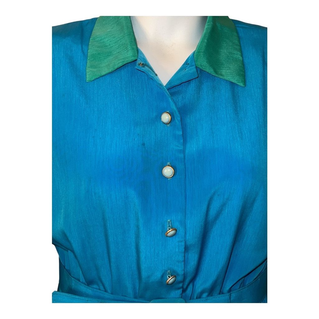 Other Women's Henry Lee Blue Green Dress Size 14 Size XL / US 12-14 / IT 48-50 - 4 Thumbnail
