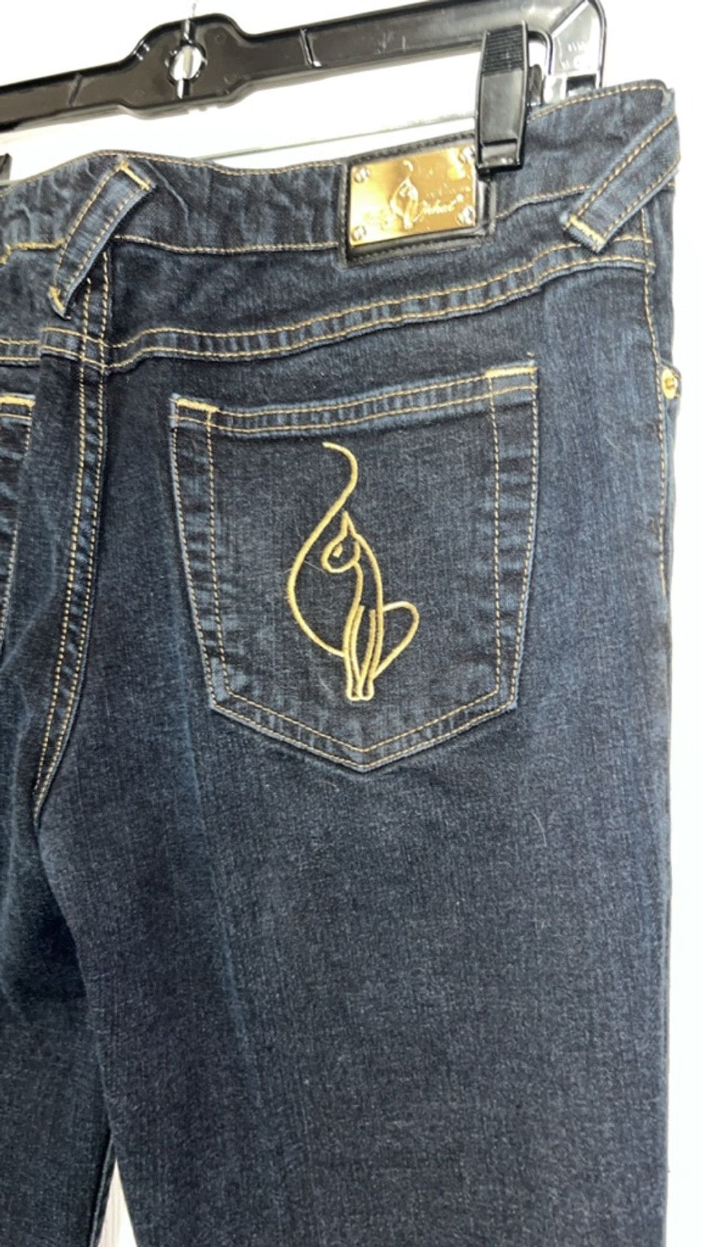 Other Women's Baby Phat Boot Cut Jeans Size 11 Blue w Gold Accents Size 32" / US 10 / IT 46 - 5 Thumbnail