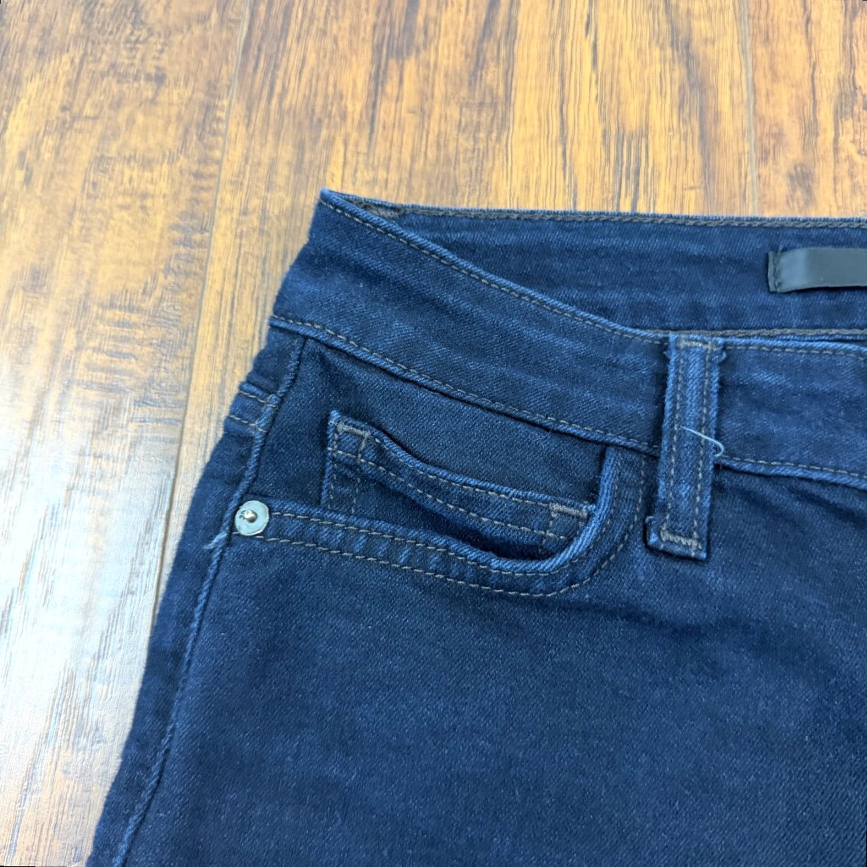 Vintage Joes Jeans Jeans Boot Cut Slim Low Rise Dark Wash Denim Stretch 25x27 Womens 24 Blue Size 24 Regular 27 Inseam Girls? Size 42" / US 20 - 3 Thumbnail