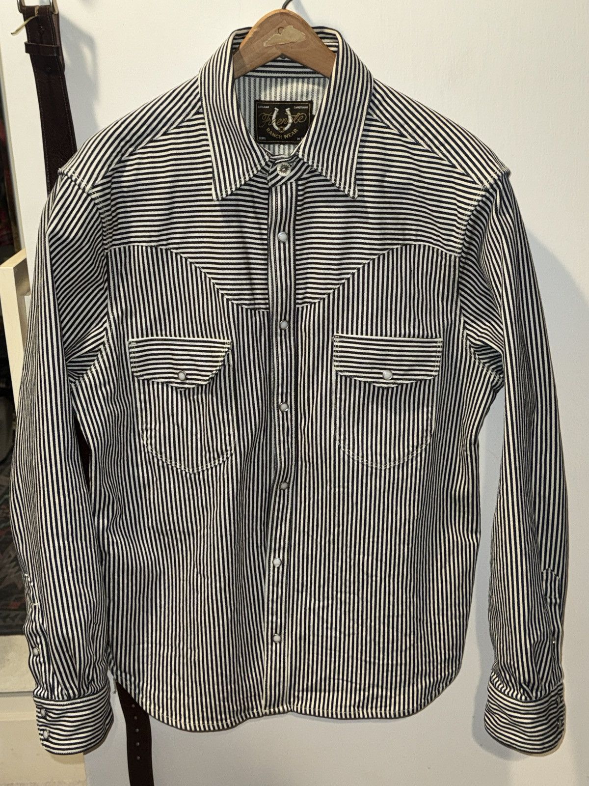 Freenote Cloth Packard Indigo Hickory Stripe 11oz shirt Size US XL / EU 56 / 4 - 2 Thumbnail