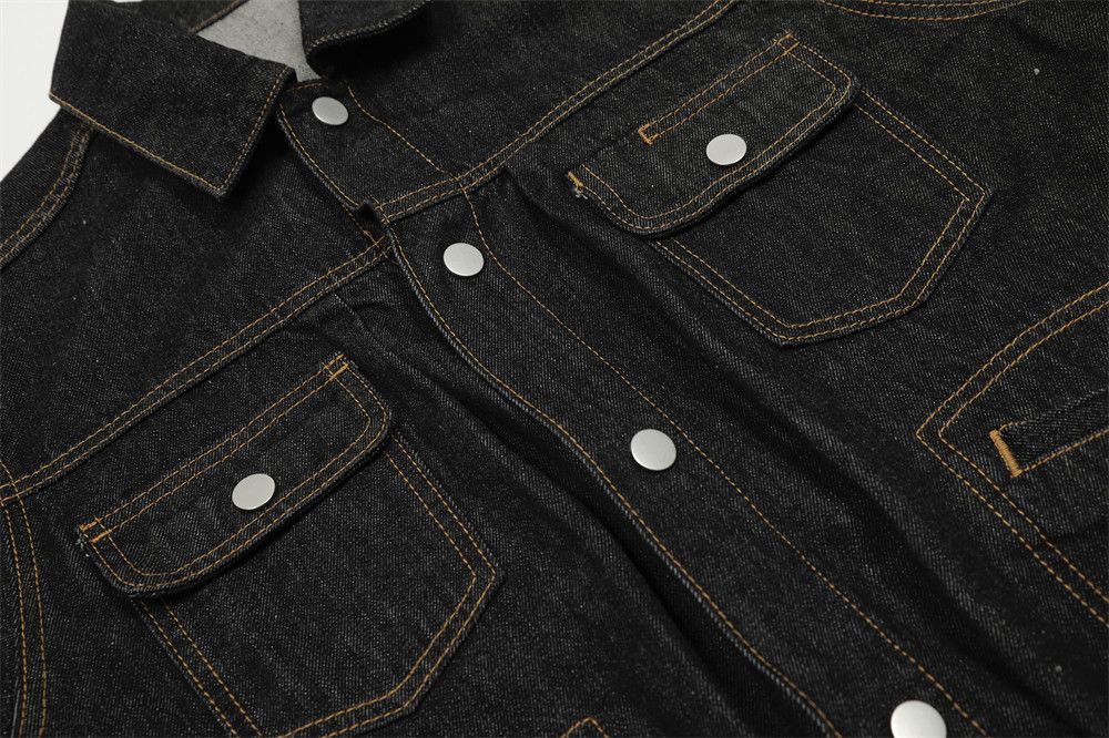 Vintage American punk men's loose workwear cropped denim jacket Size US M / EU 48-50 / 2 - 4 Thumbnail