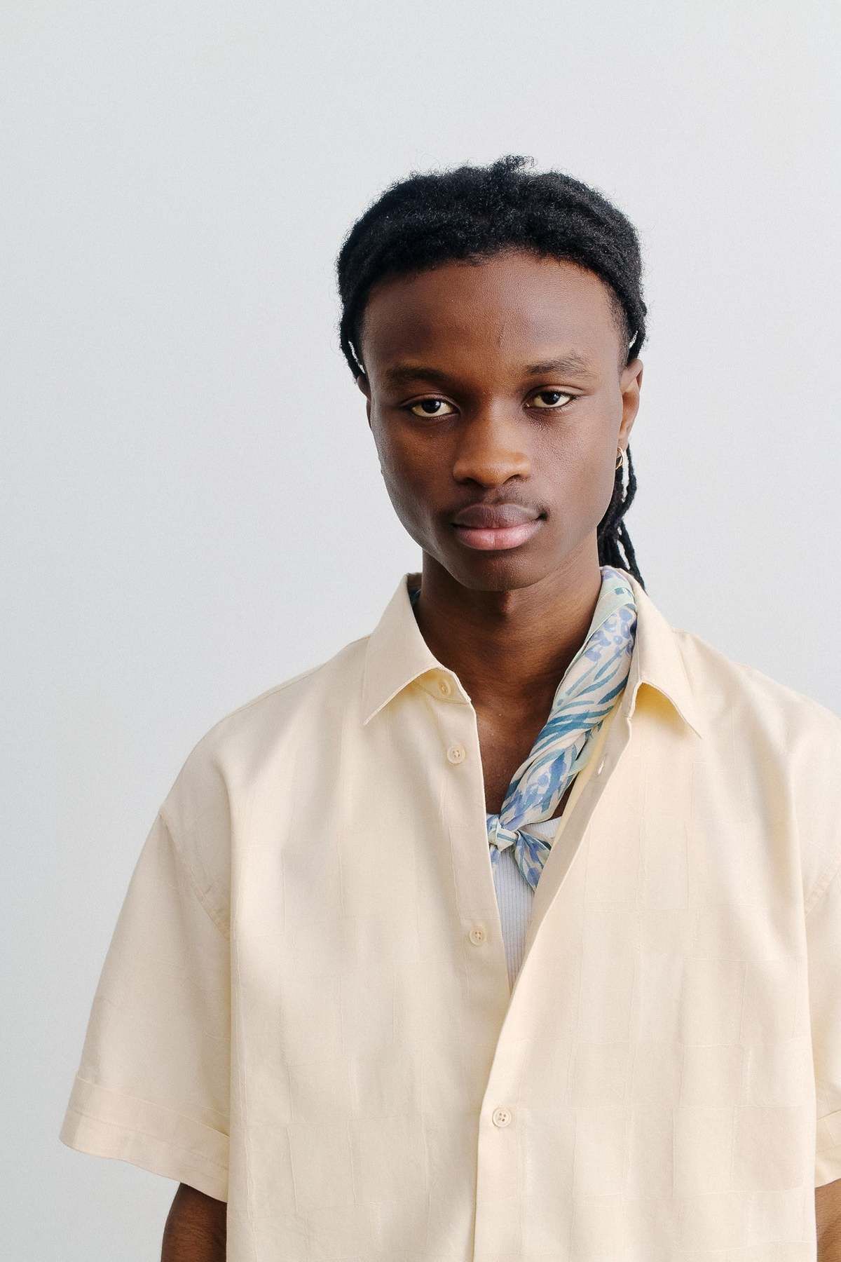 A Kind Of Guise 💚 SS24 A Kind Of Guise Elio Shirt Cubed Ivory Medium NEW Size US M / EU 48-50 / 2 - 4 Thumbnail