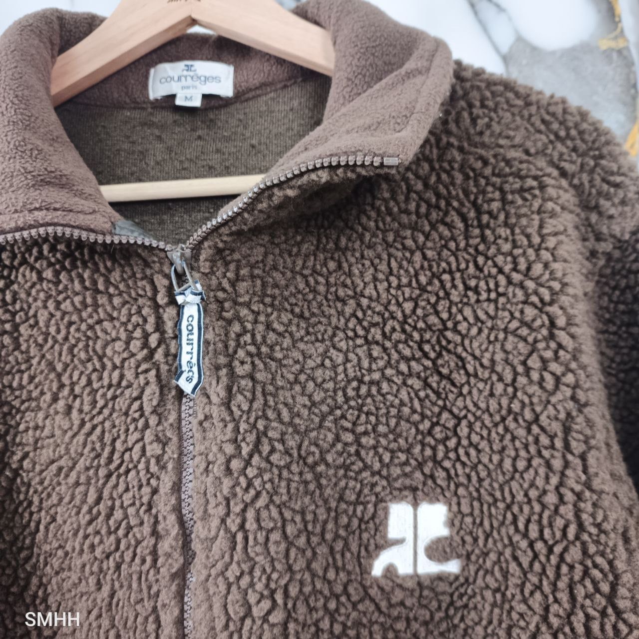 Courreges 🔥Rare Courrèges Sherpa Fleece - Embroidered Back Logo ( M ) Size US M / EU 48-50 / 2 - 5 Thumbnail