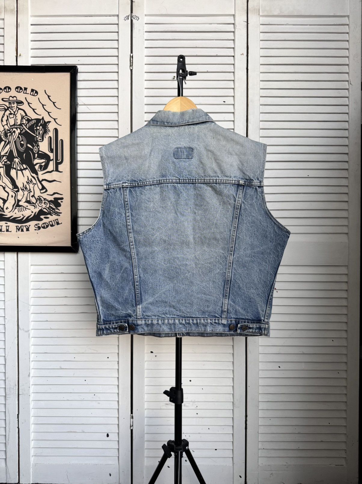 Levi's Vintage Clothing Levis Vintage 80s Orange Tab Denim VestTrucker Jacket Size US L / EU 52-54 / 3 - 2 Thumbnail