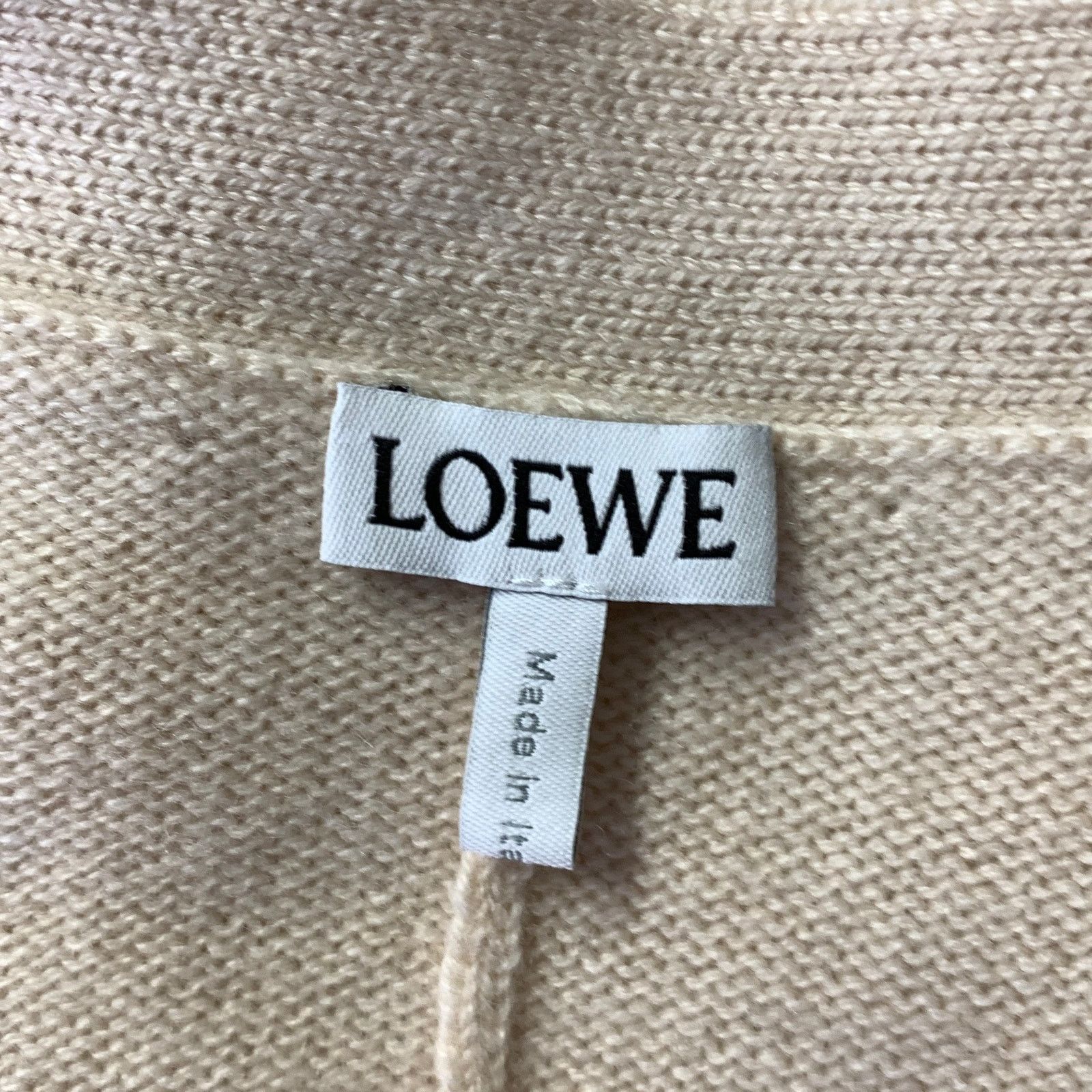 Loewe LOEWE Size M Cream Cashmere Blend Asymmetric Cardigan Size M / US 6-8 / IT 42-44 - 7 Thumbnail