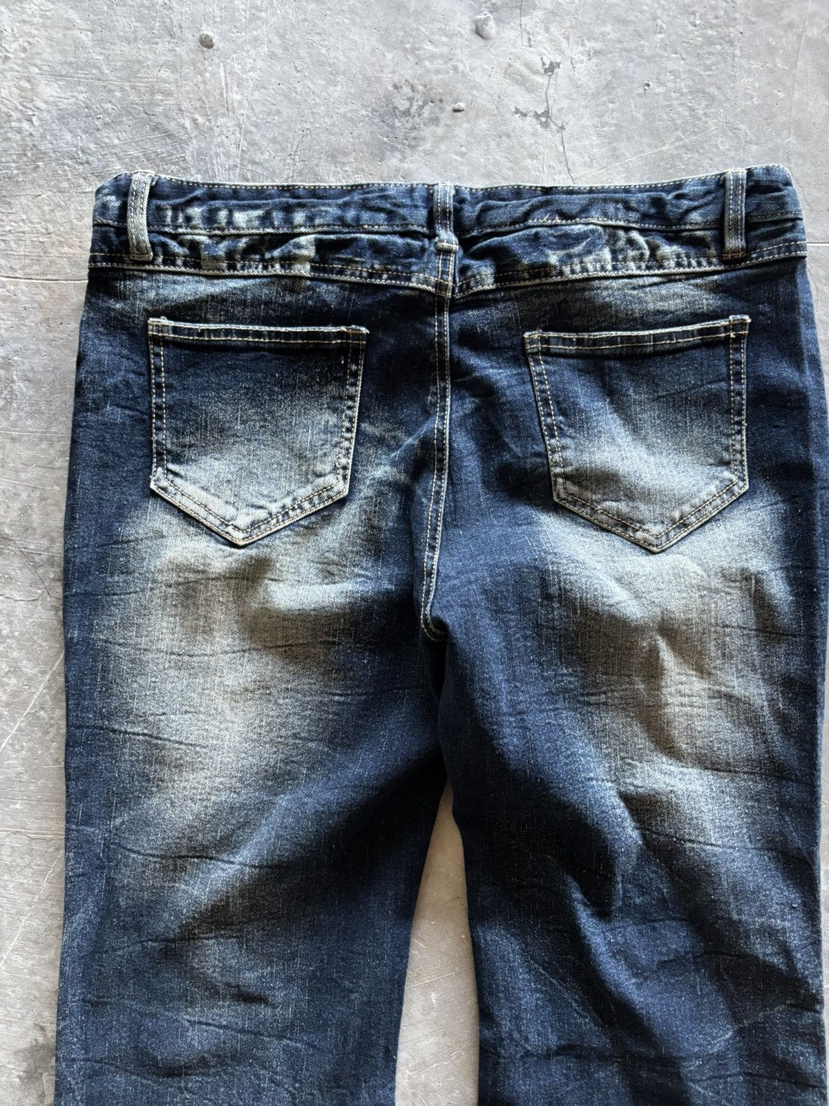 If Six Was Nine SU PU RE flare japanese jeans sick faded whiskered goth punk Size US 34 / EU 50 - 12 Thumbnail