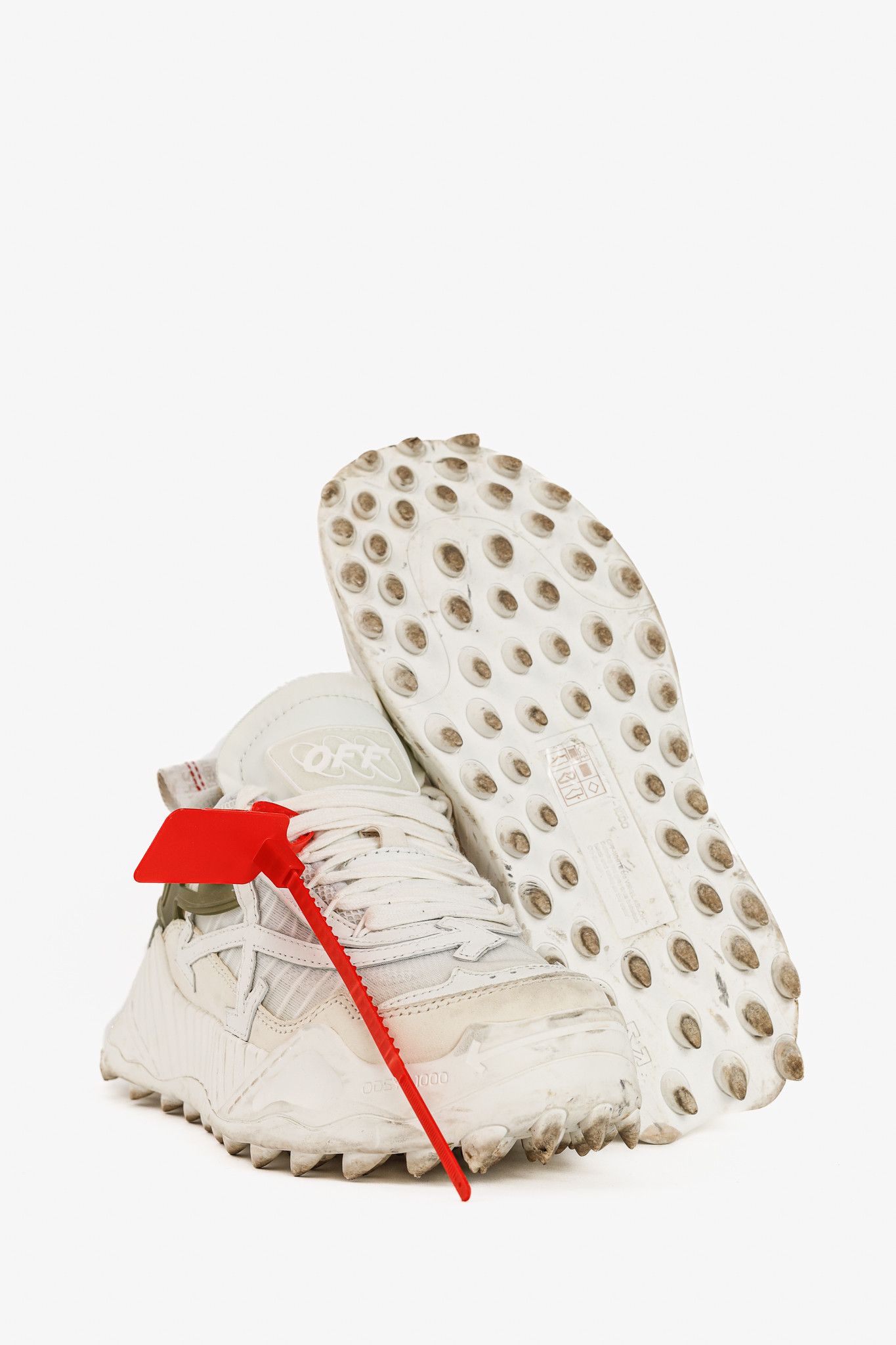 Off-White Off-White Odsy-1000 'White Light Grey' Platform Sneakers Size US 8.5 / IT 38.5 - 4 Thumbnail