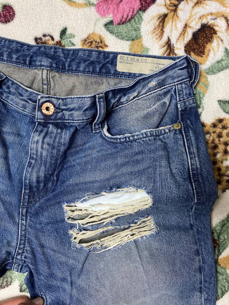 Diesel Diesel Industry Denim Shorts Mens Embroidered Logo Baggy Size US 29 - 4 Thumbnail