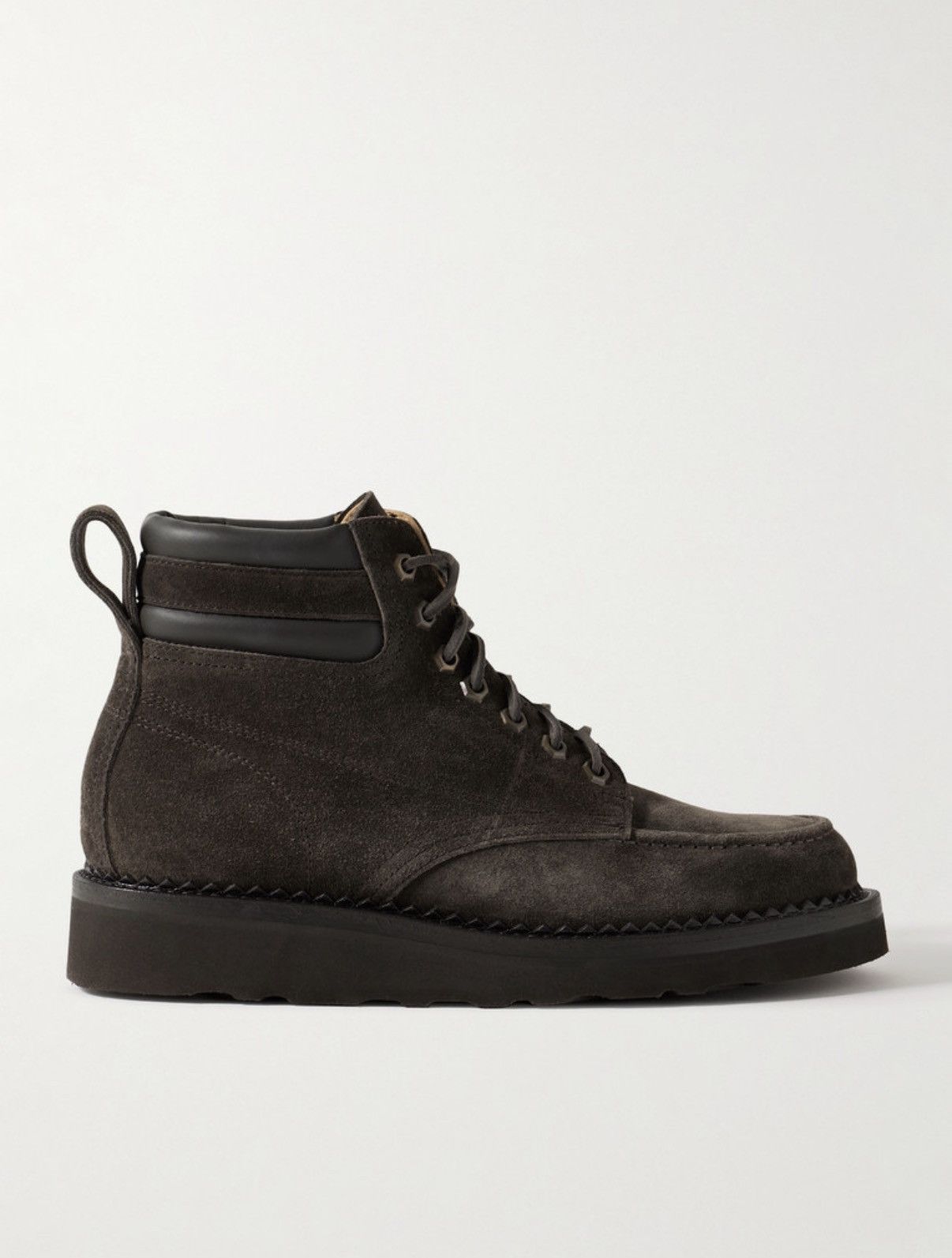 Yuketen Leather Trimmed Suede Boot Moc
