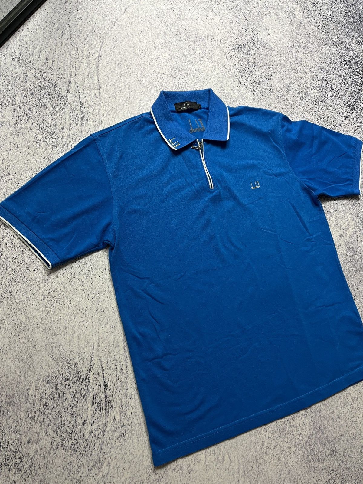 Alfred Dunhill × Vintage Vintage Alfred Dunhill Polo Shirt Mini Logo Luxury Size US L / EU 52-54 / 3 - 4 Thumbnail