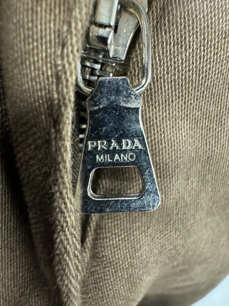 Prada 2000s Prada Hybrid Brown Leather Structured Lines Zip Pants Size US 30 / EU 46 - 8 Thumbnail