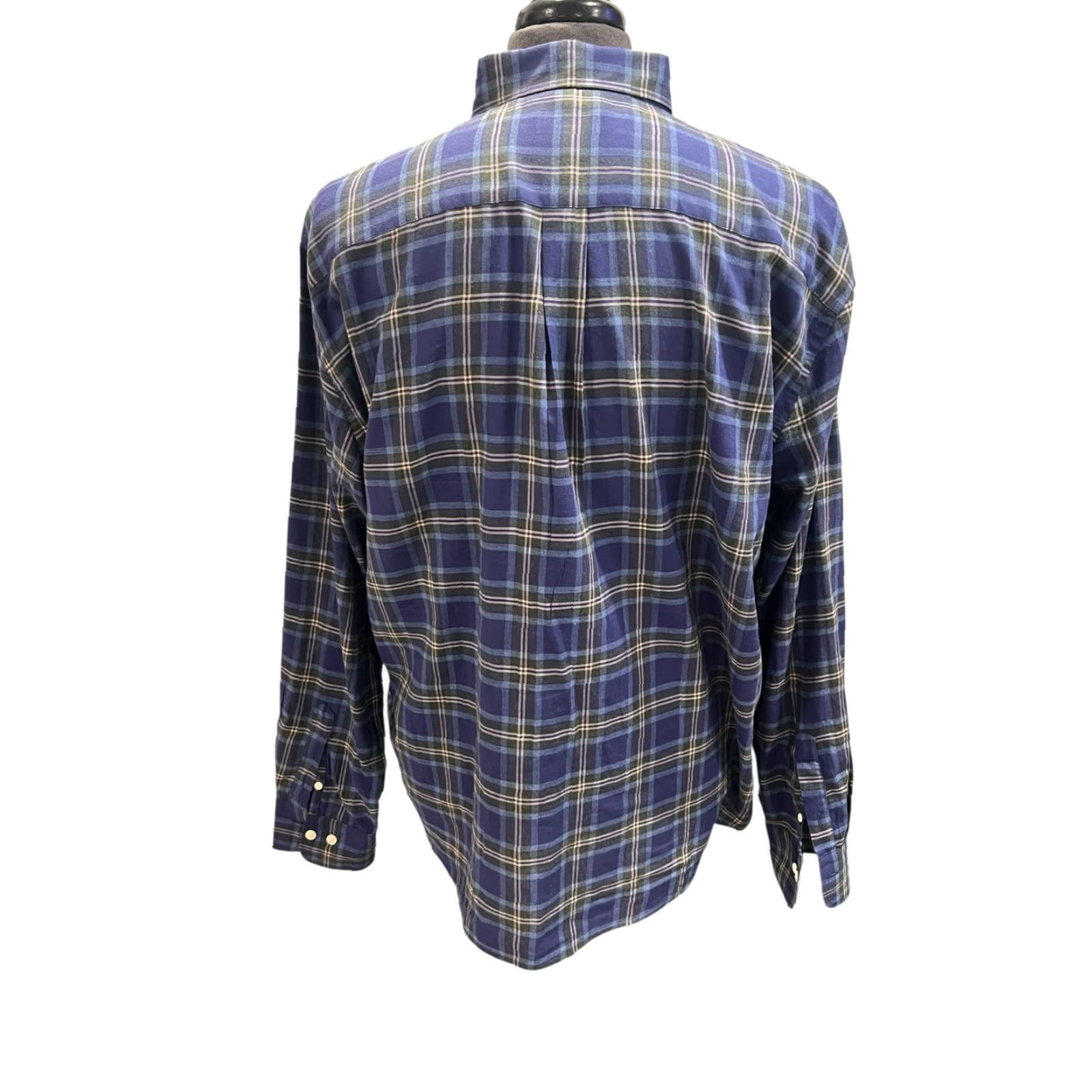 Peter Millar Peter Millar Shirt Mens XL Blue Plaid Long Sleeve Button-Up Soft Cotton Size US XL / EU 56 / 4 - 6 Thumbnail