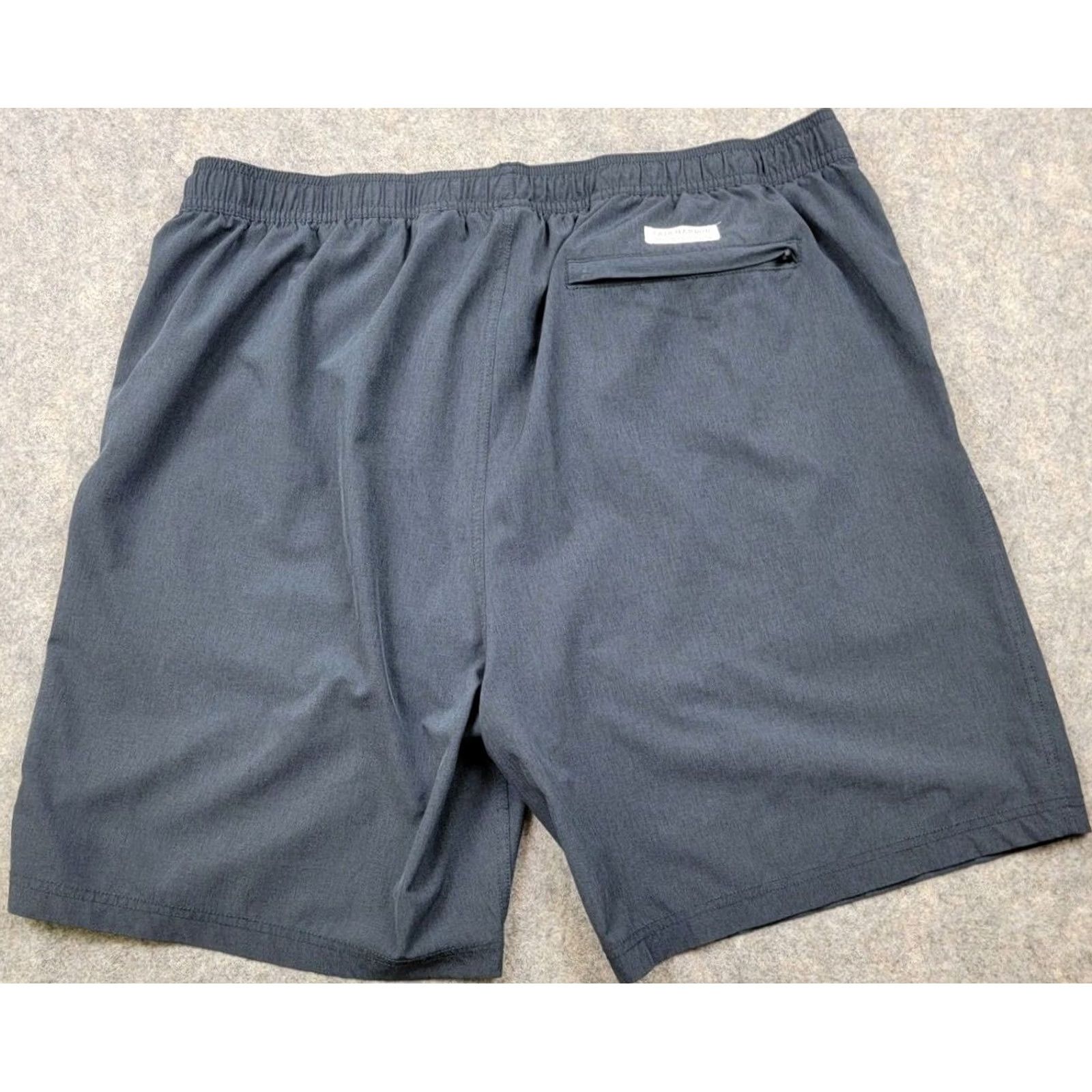 Vintage Fair Harbor Shorts Mens 3XL Blue The One Short Lined Comfort Athleisure Beach Bermuda Pocket Zip Back Logo Drawstring Elastic Waist Size US 39 - 6 Thumbnail