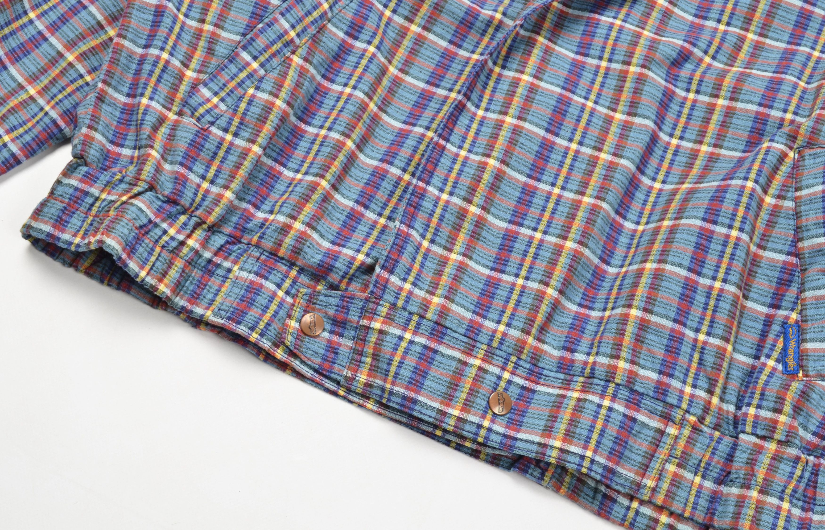 Vintage Vintage Wrangler 80's Checkered Light Bomber Jacket Size US L / EU 52-54 / 3 - 3 Thumbnail