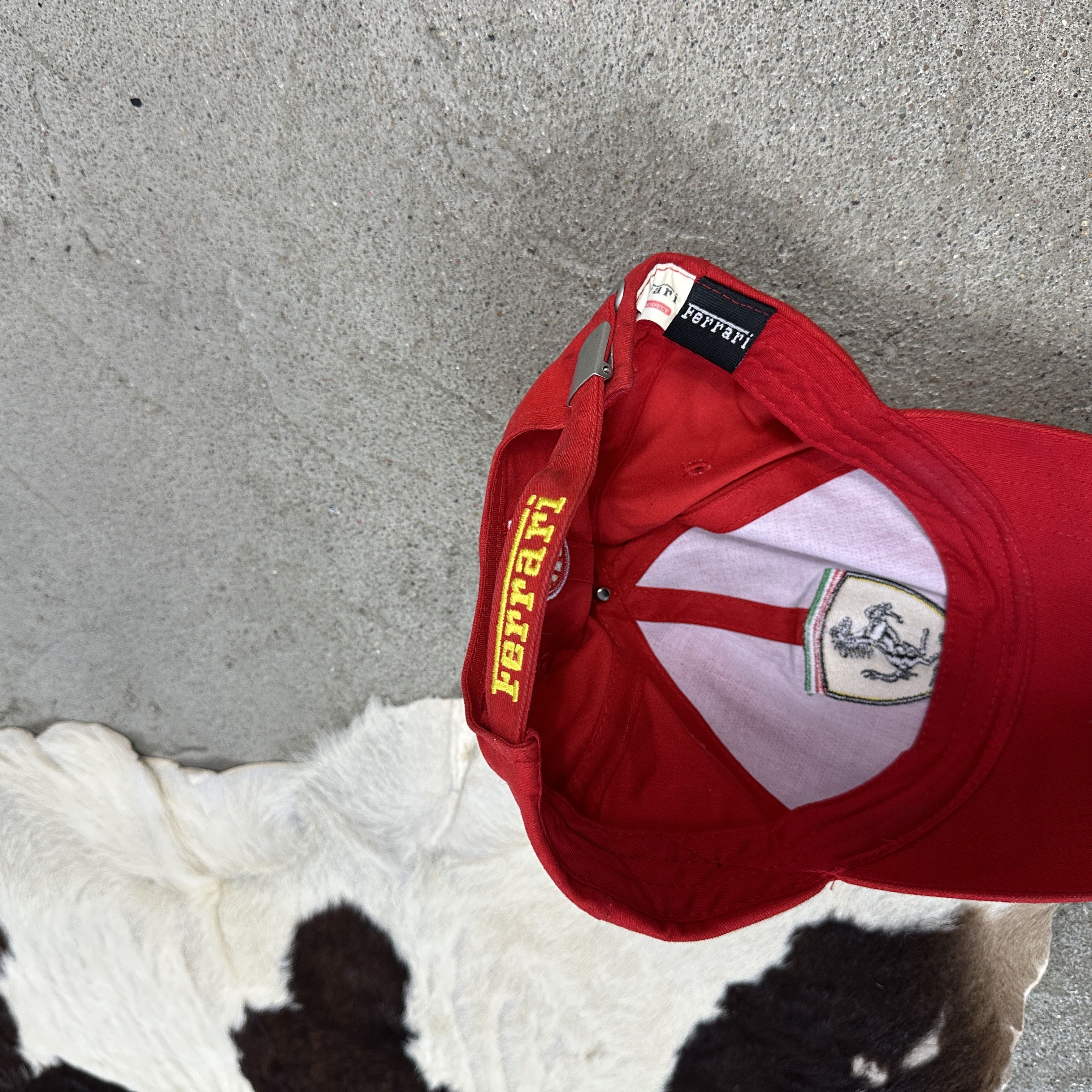 Ferrari × Vintage Vintage Streetwear Sportswear Athleisure Moto Ferrari Hat Size ONE SIZE - 5 Thumbnail