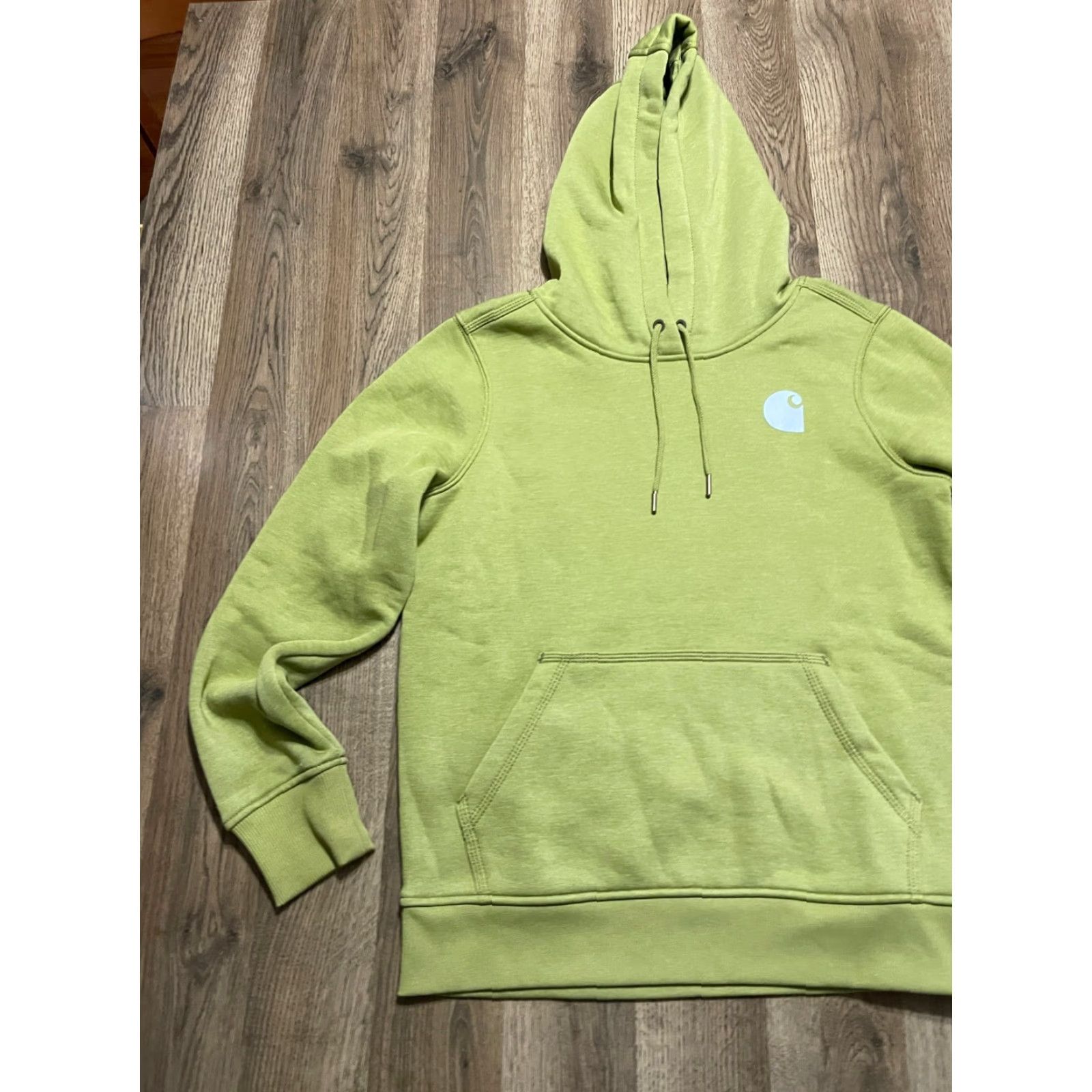 Carhartt Carhartt Hoodie Womens Size Small Green Pullover Relaxed Fit Drawstring Size S / US 4 / IT 40 - 3 Thumbnail