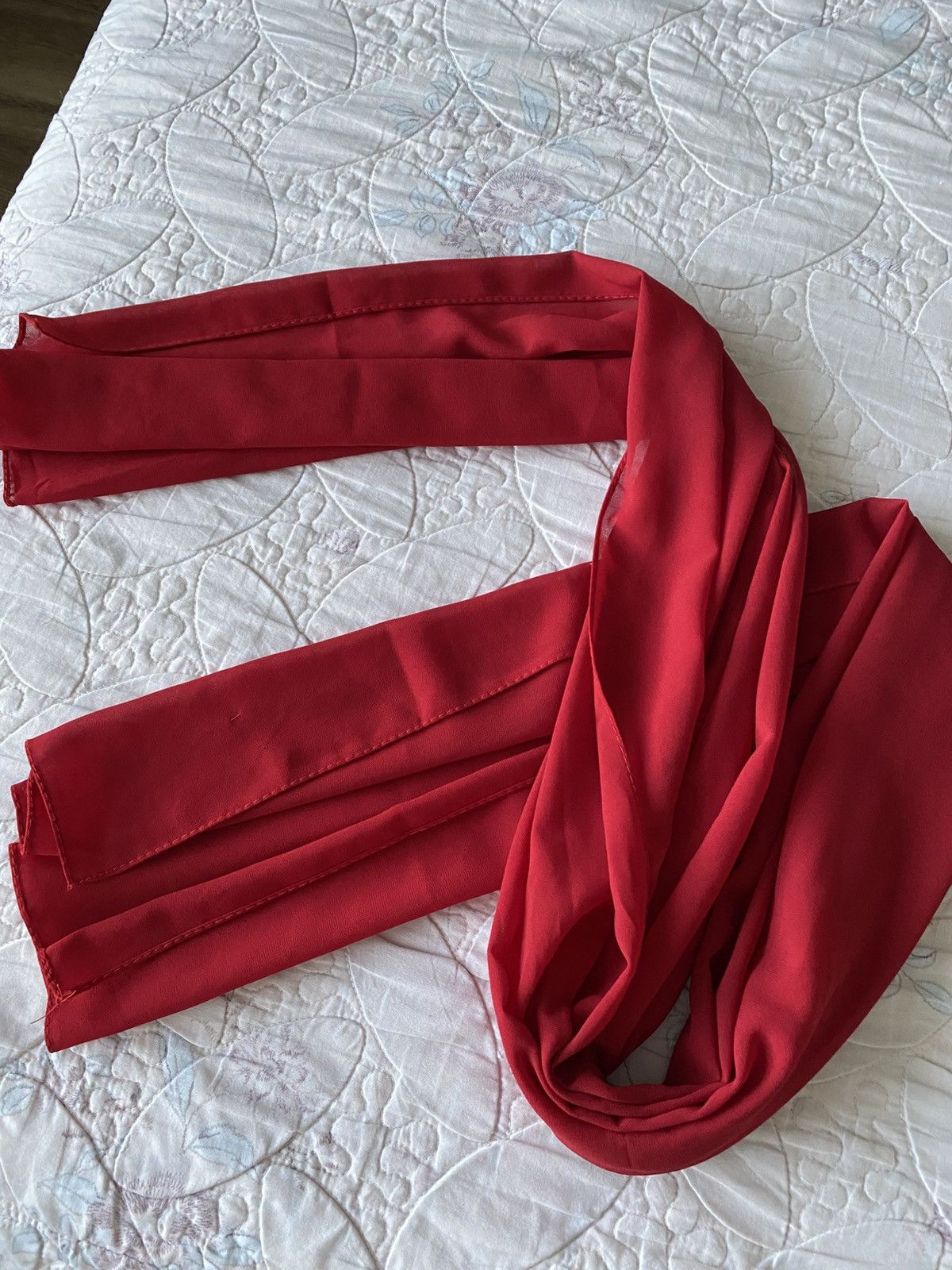 Other Premium Chiffon Rectangle Hijab In Red For Women Size ONE SIZE - 3 Thumbnail