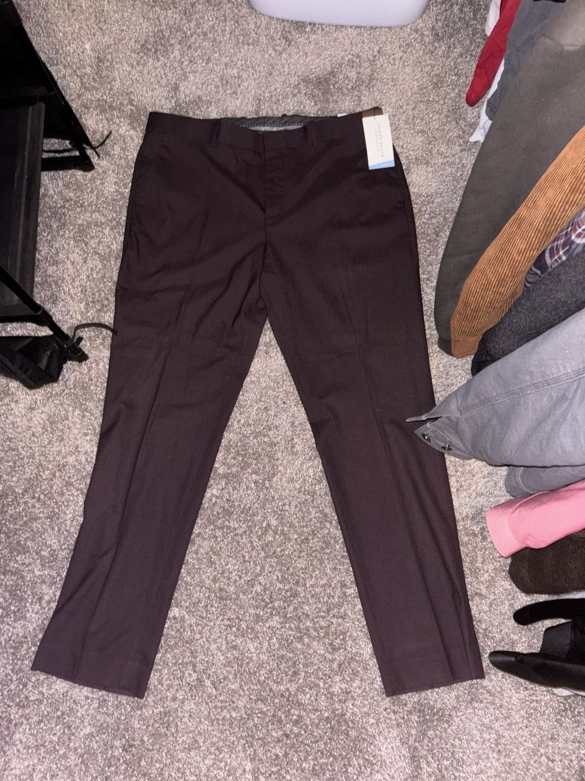 Perry Ellis Perry Ellis brown skinny fit trousers Size US 38 / EU 54 - 2 Thumbnail