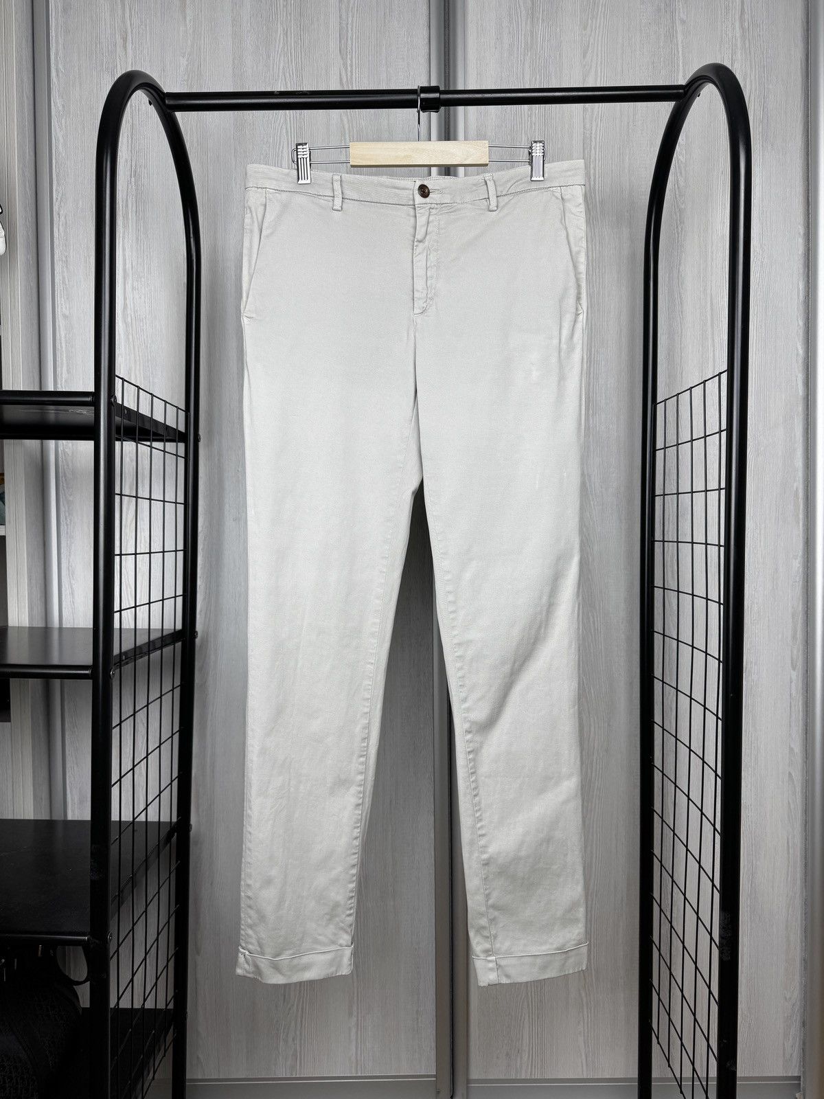 Fred Perry Fred Perry vintage beige grey cotton chino pants size 34 Size US 34 / EU 50 - 1 Thumbnail