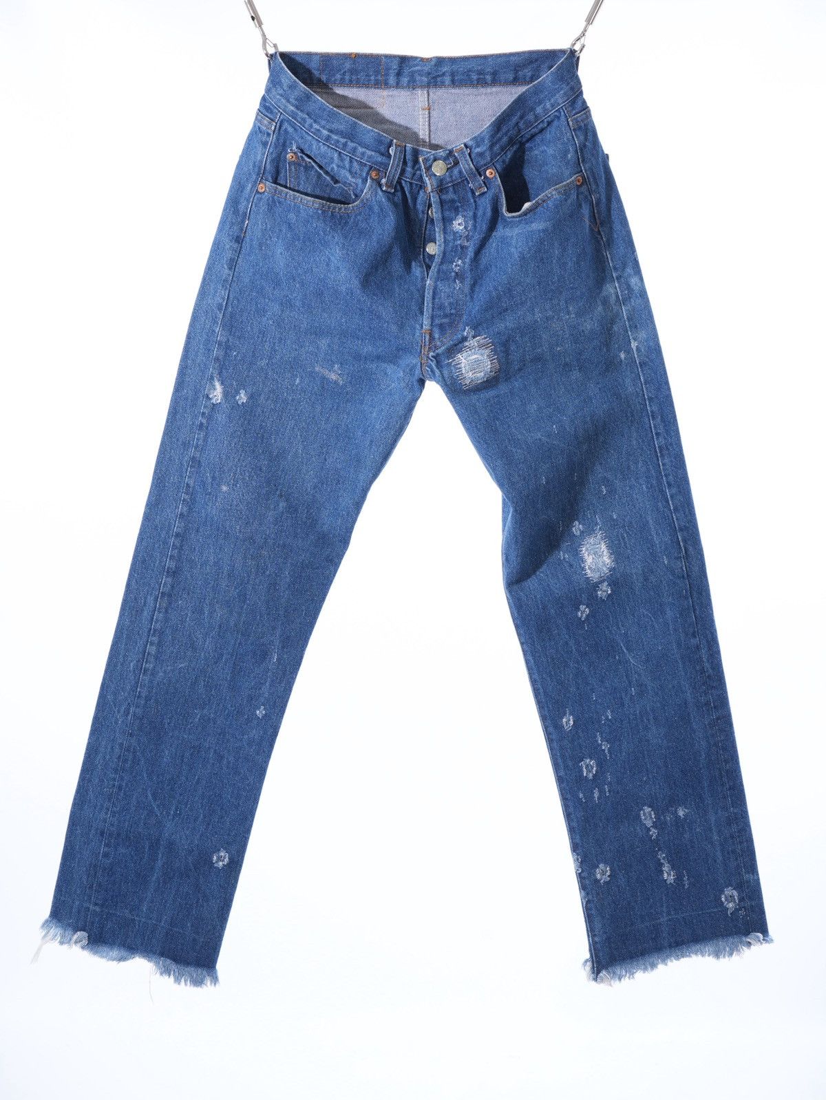 Levi's × Vintage Levi’s 501 1983 Distressed Stone Wash Denim fits w30 Size US 32 / EU 48 - 2 Thumbnail