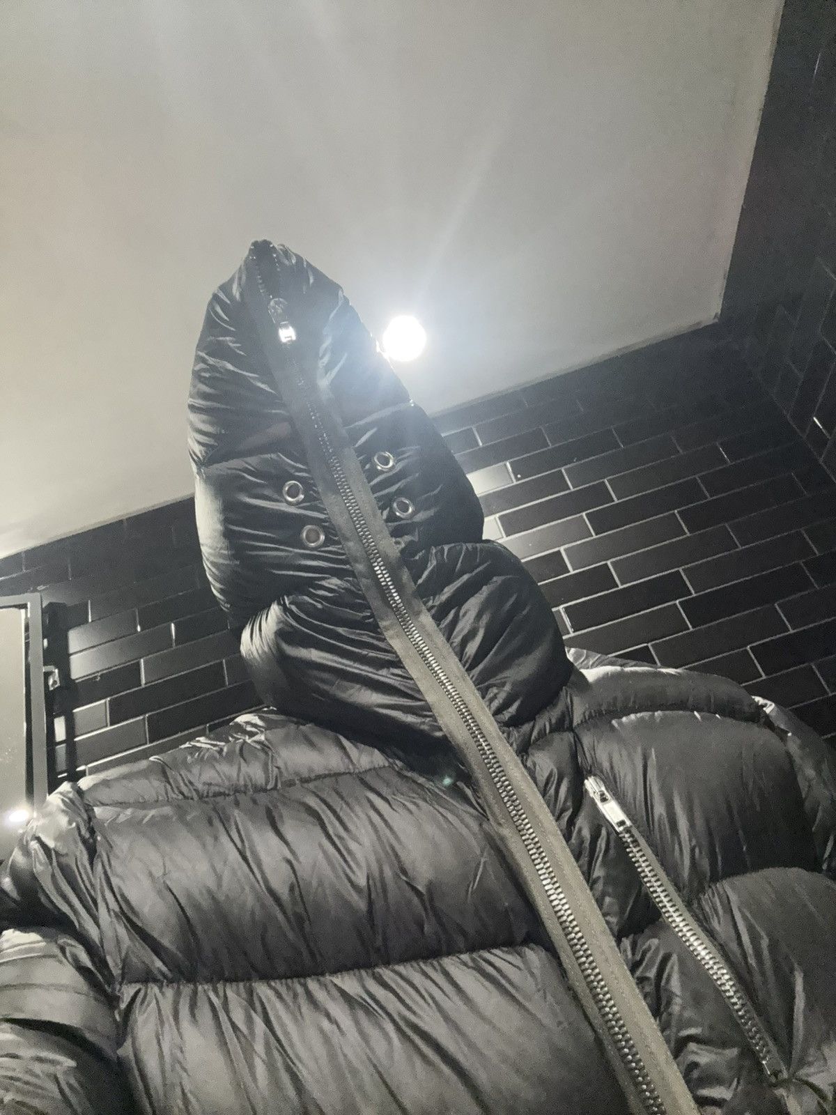 Rick Owens × Rick Owens Drkshdw Rick Owens • Black Jumbo Gimp Down Coat Size US M / EU 48-50 / 2 - 18 Thumbnail