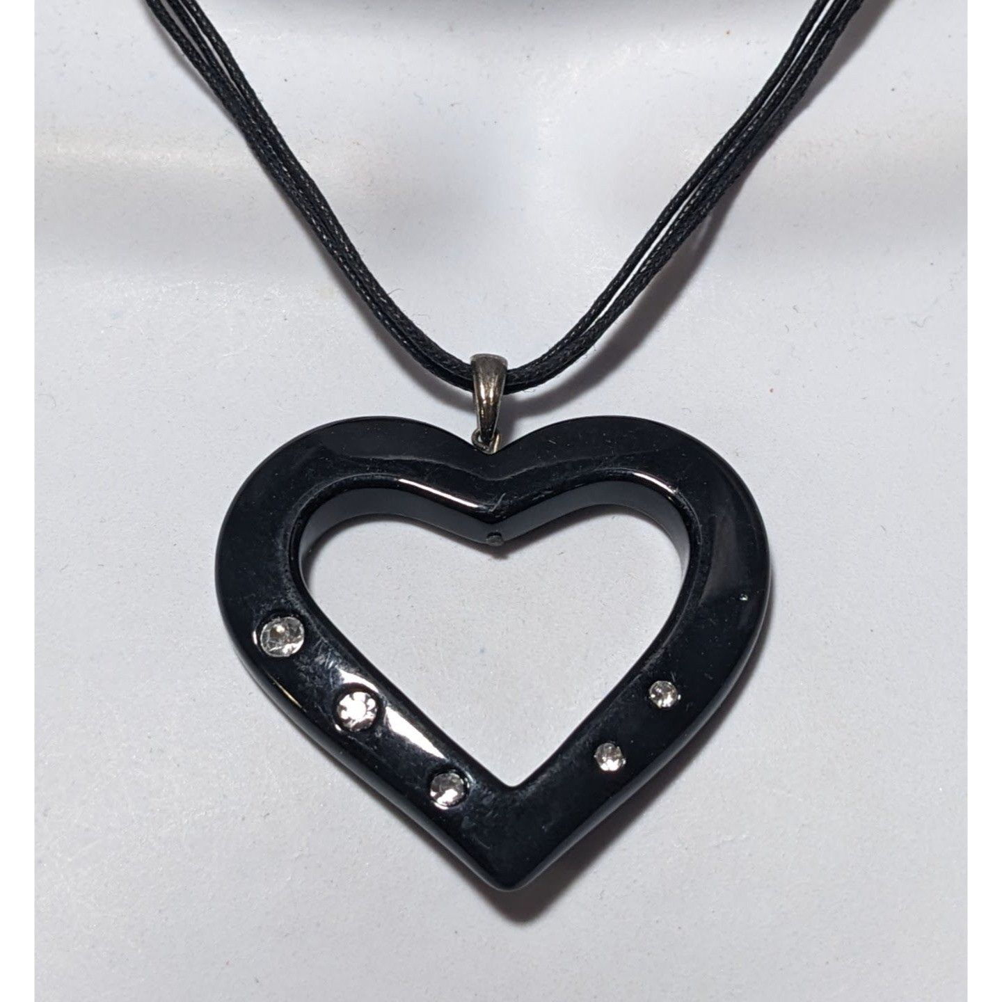 Other Glam Goth Open Heart Black Pendant Necklace Size ONE SIZE - 3 Thumbnail